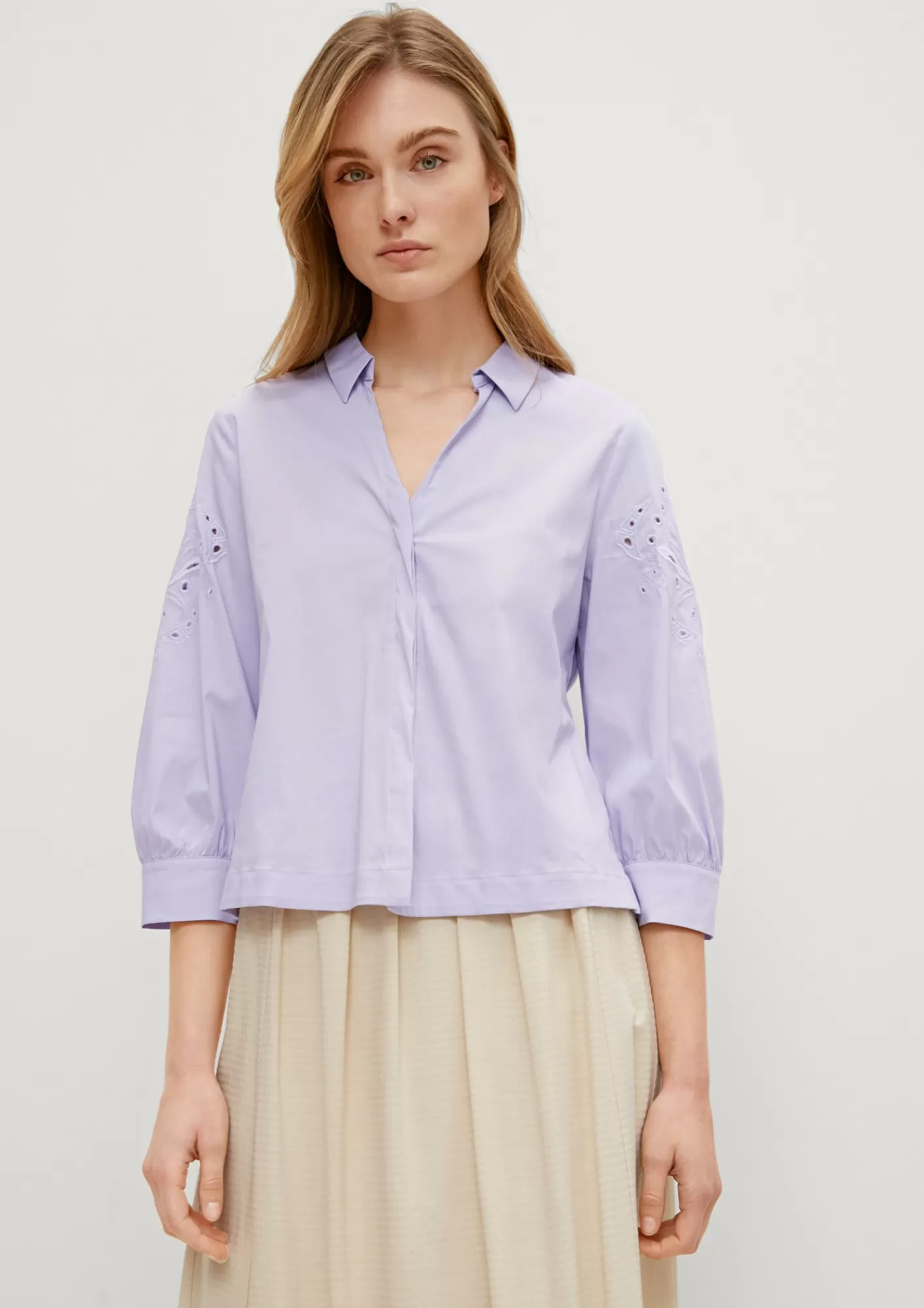Clearance Comma Bluse Mit Broderie Anglaise