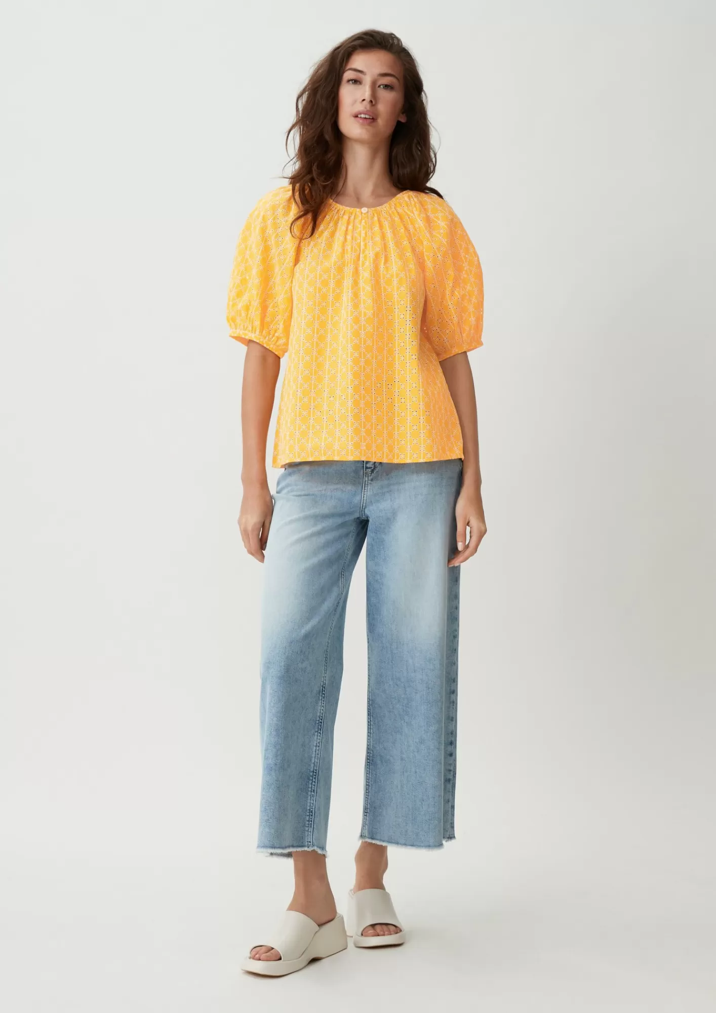New Comma Bluse Mit Broderie Anglaise