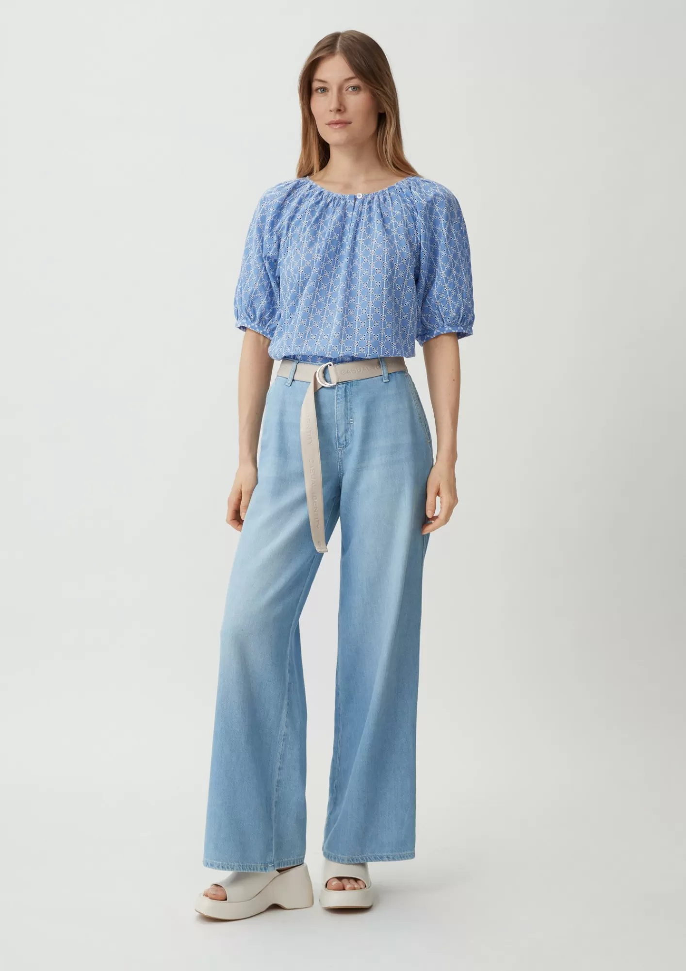 Store Comma Bluse Mit Broderie Anglaise
