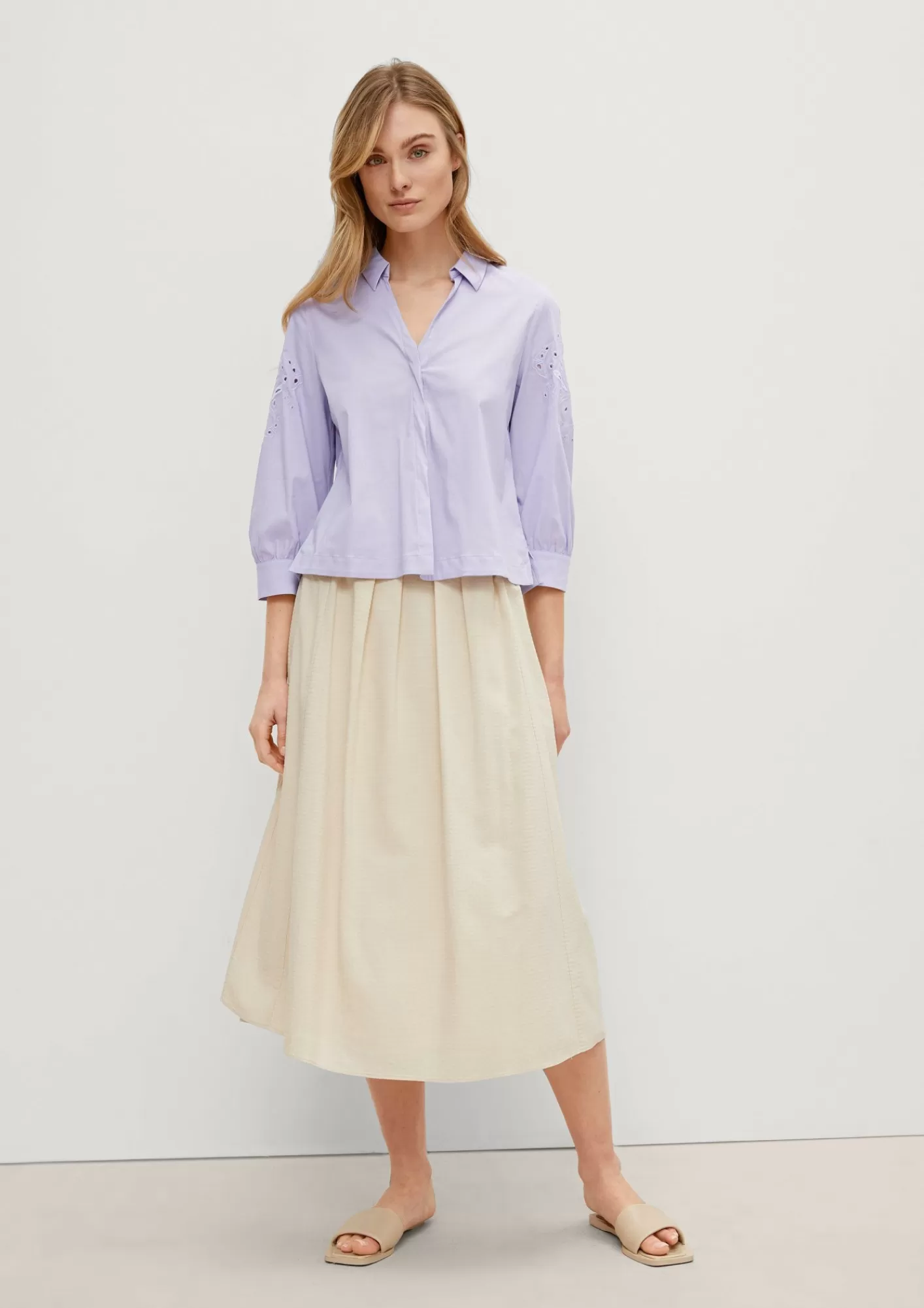 Clearance Comma Bluse Mit Broderie Anglaise