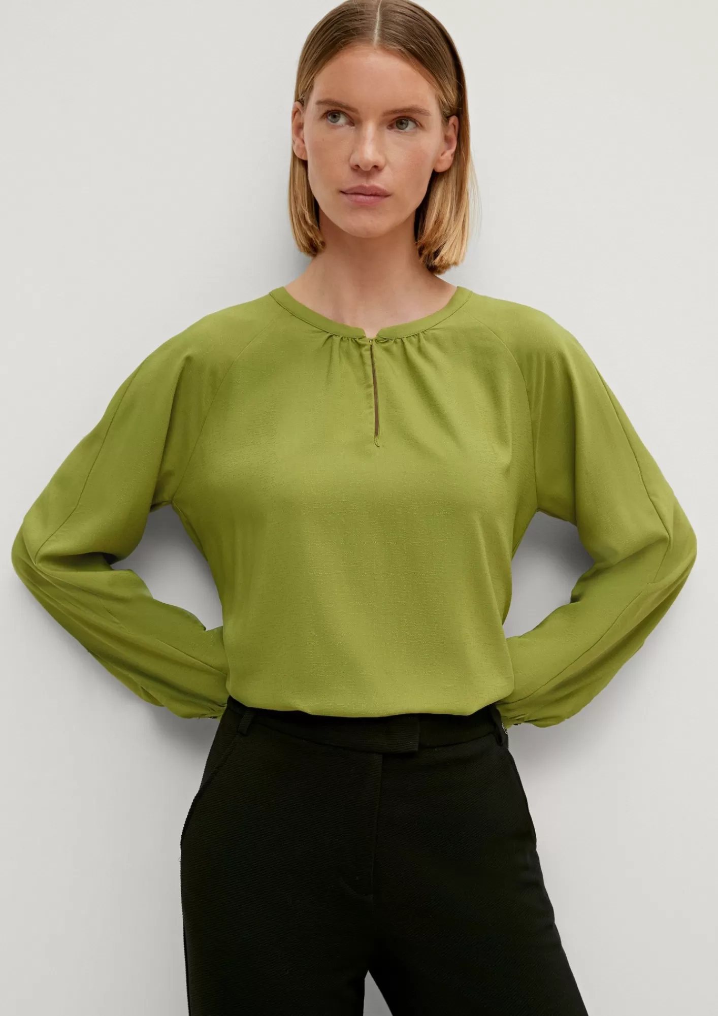 Cheap Comma Bluse Mit Dobby-Struktur