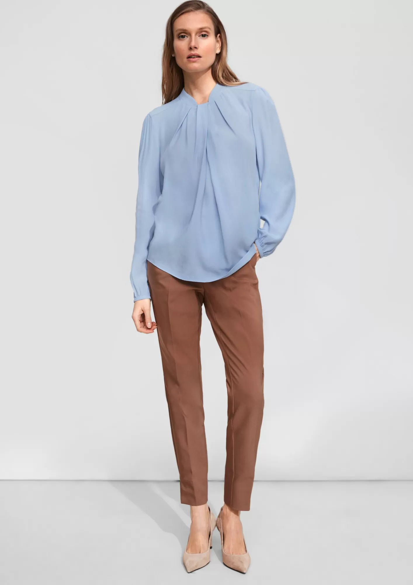 Hot Comma Bluse Mit Faltendetail