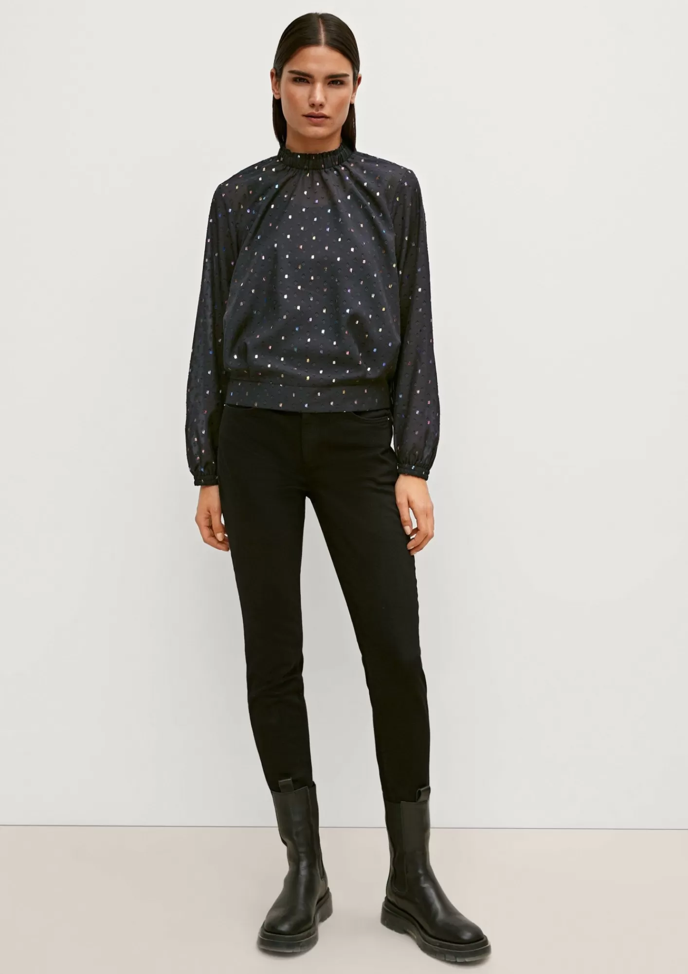 Clearance Comma Bluse Mit Glitzerdetails