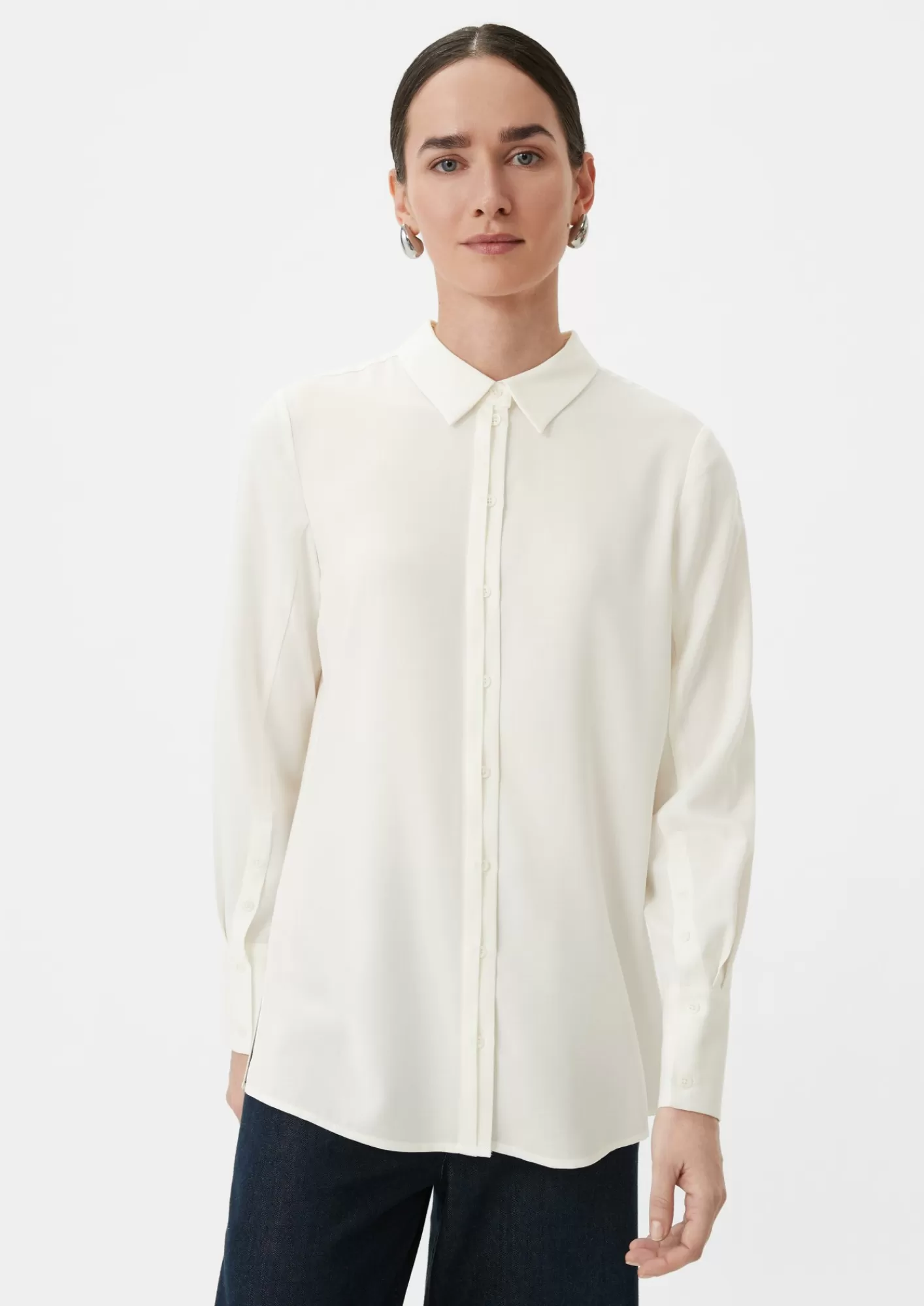 Clearance Comma Bluse Mit Knopfleiste