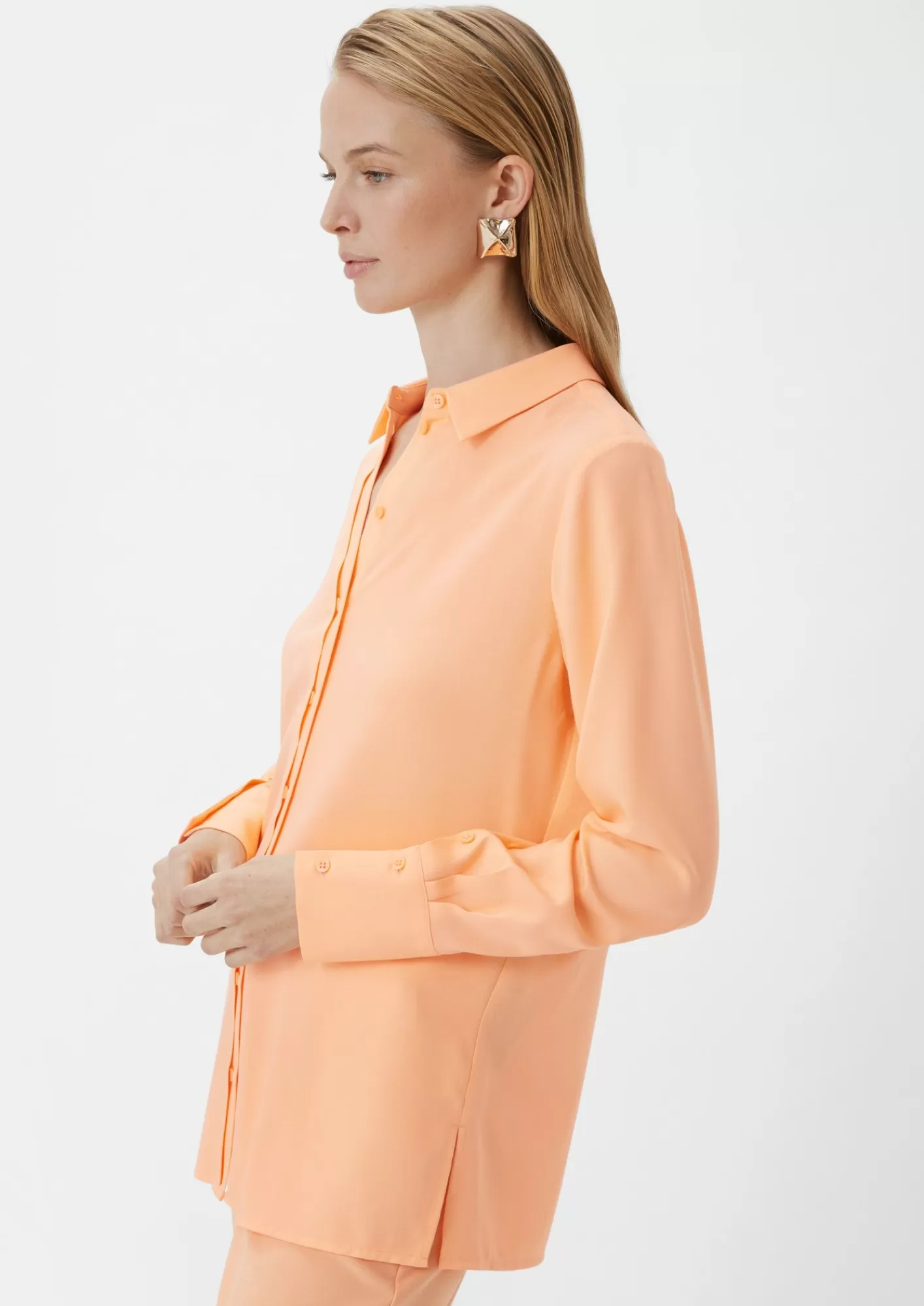 Clearance Comma Bluse Mit Knopfleiste