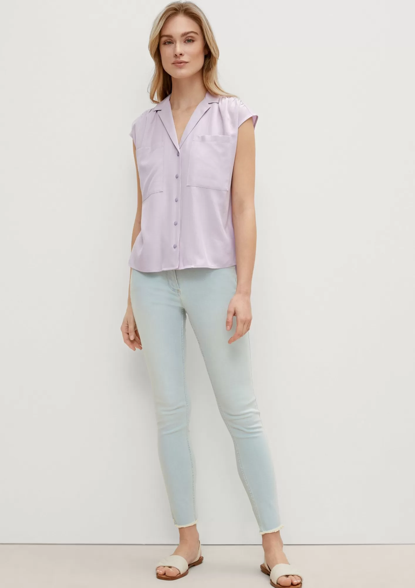 Best Sale Comma Bluse Mit Reverskragen