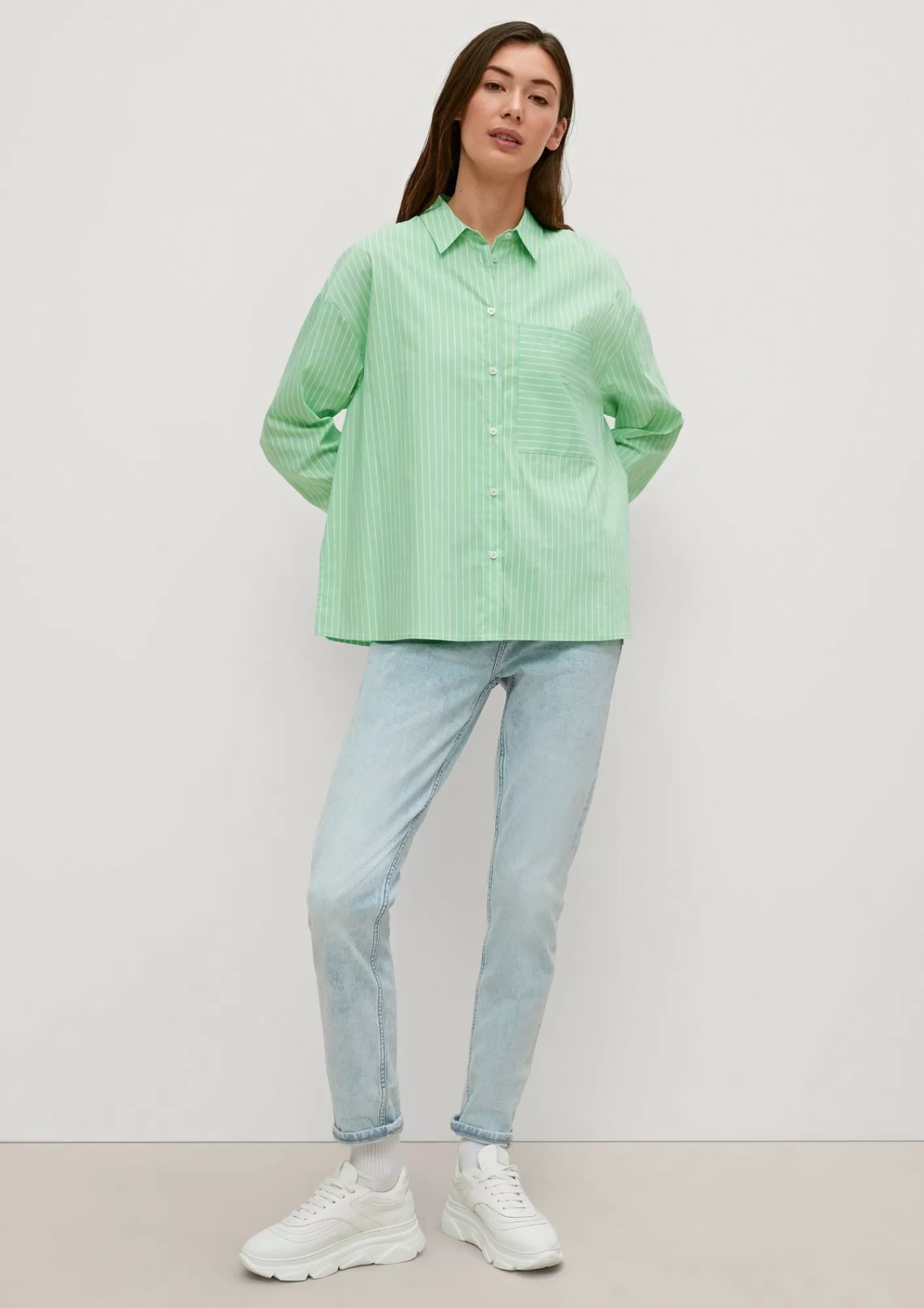 Cheap Comma Bluse Mit Streifen