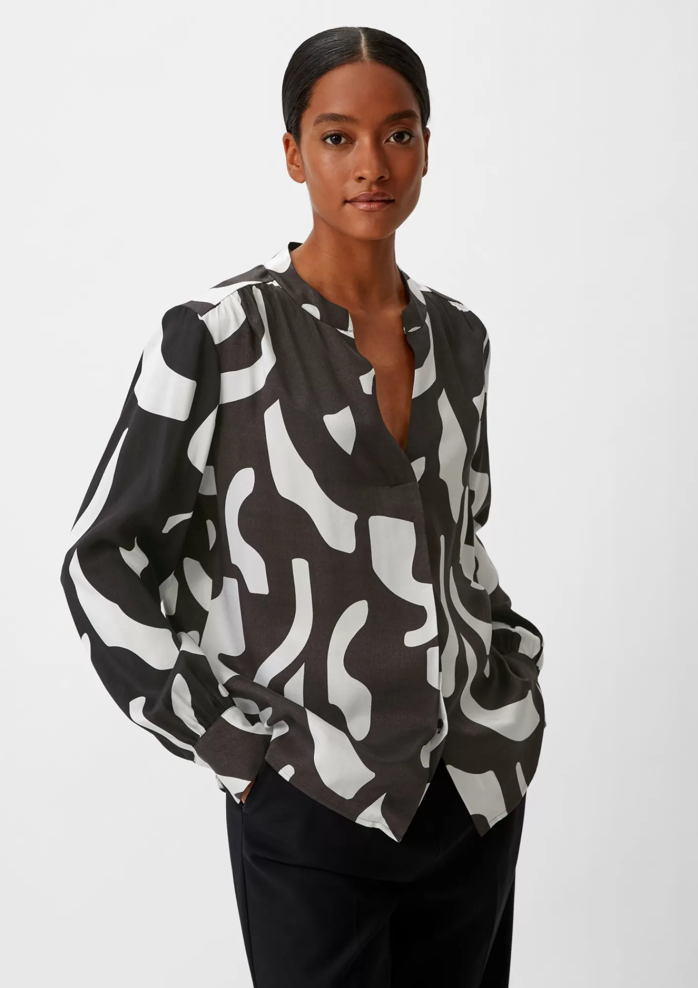 Discount Comma Bluse Mit Tunika-Ausschnitt