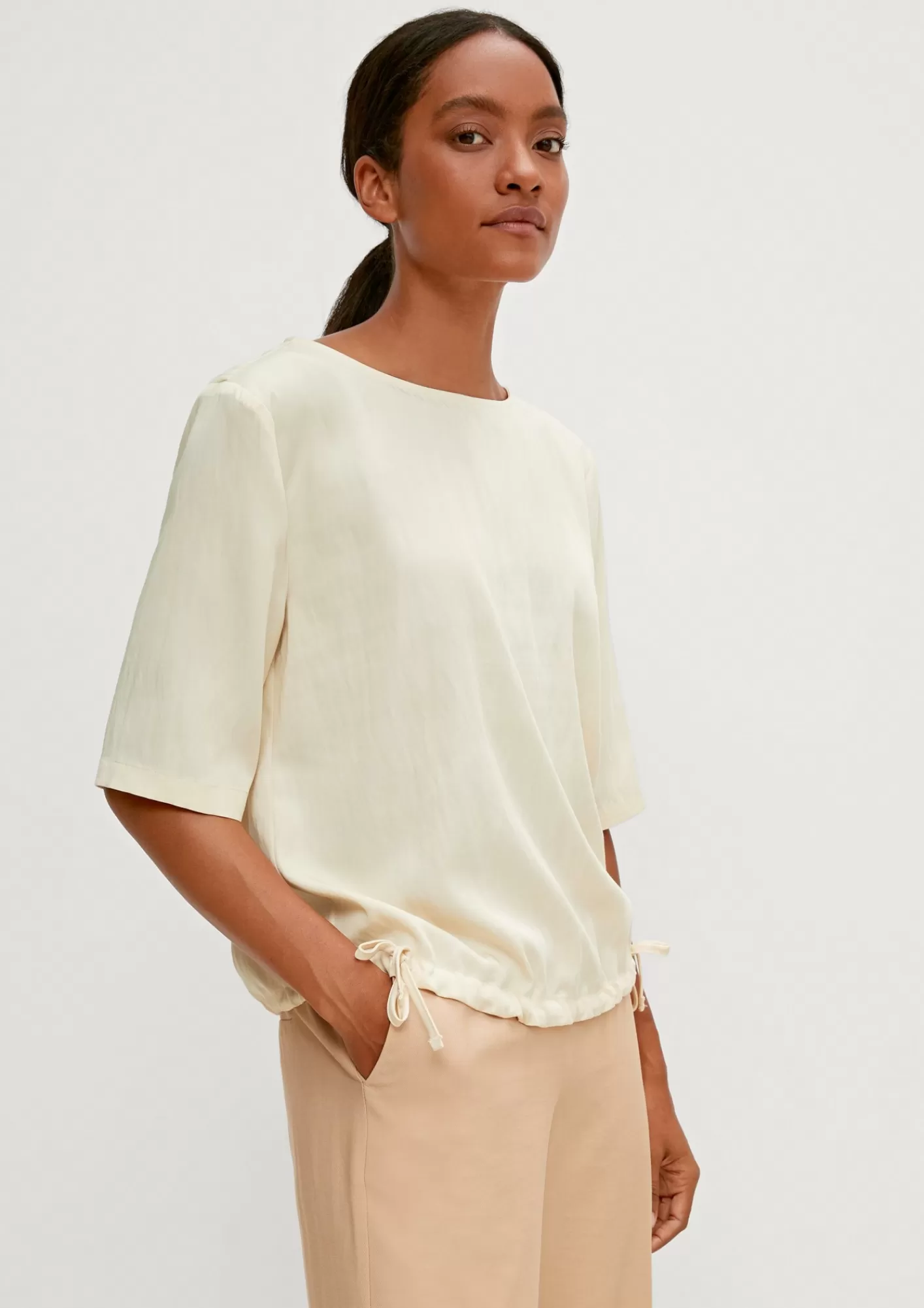 Outlet Comma Bluse Mit Tunnelzug