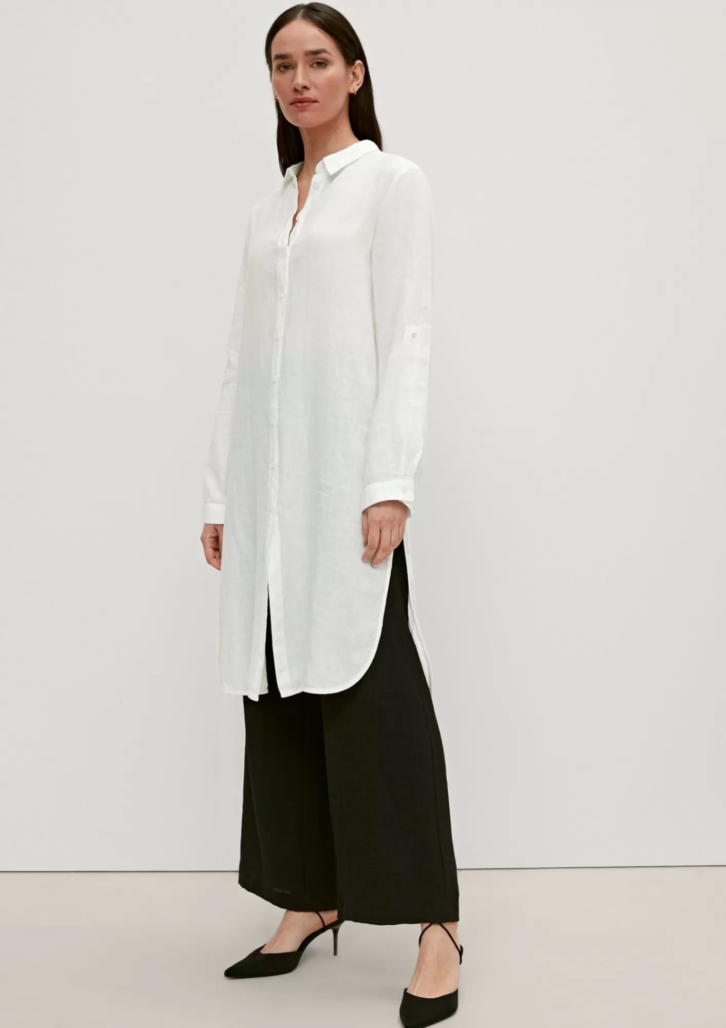 Sale Comma Blusenkleid Aus Leinen