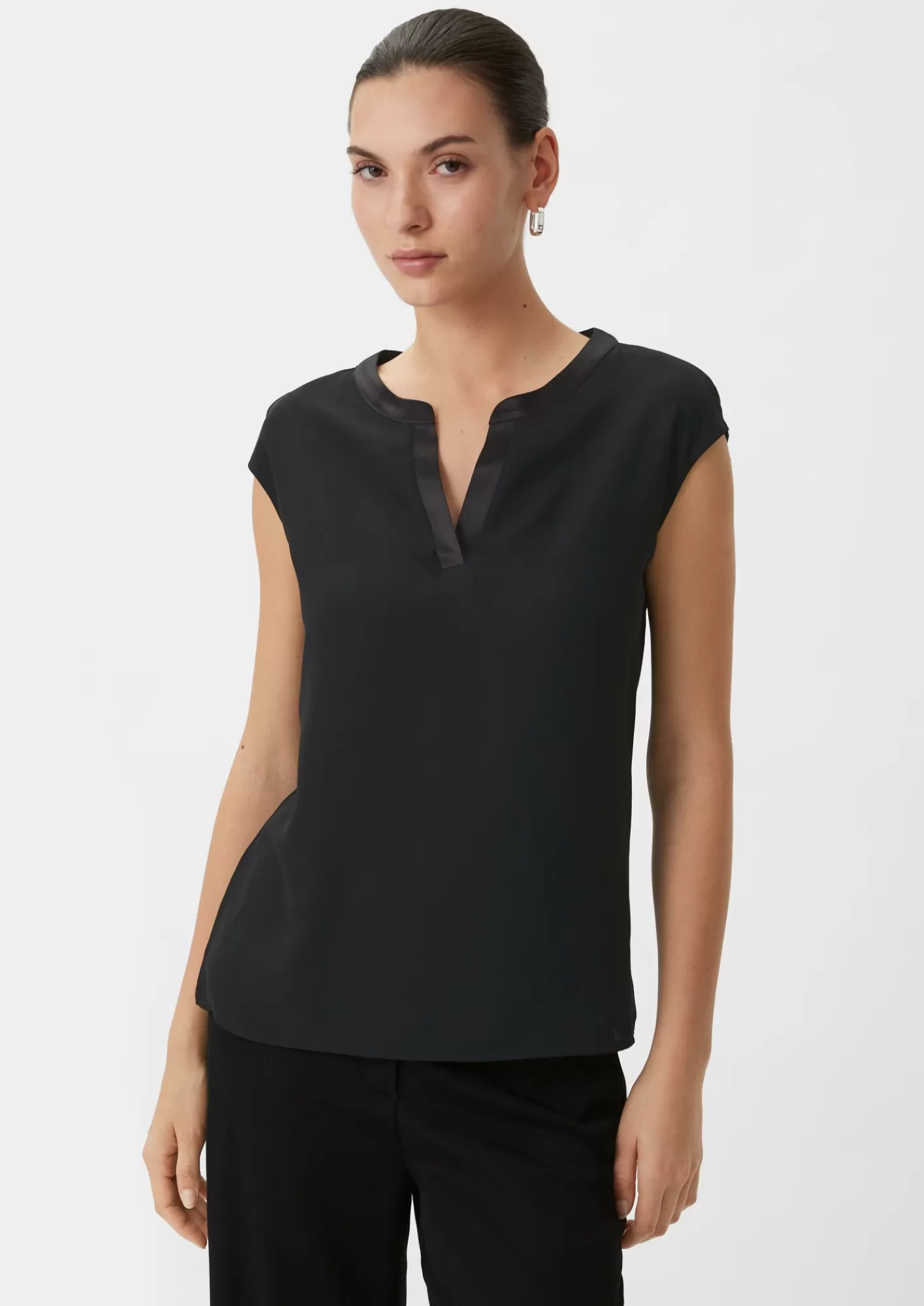 Online Comma Blusenshirt Aus Viskosemix