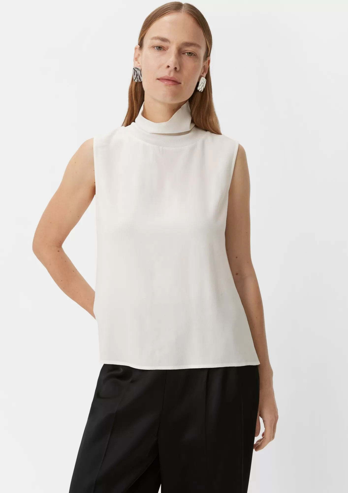 Clearance Comma Blusentop Aus Viskose-Crepe