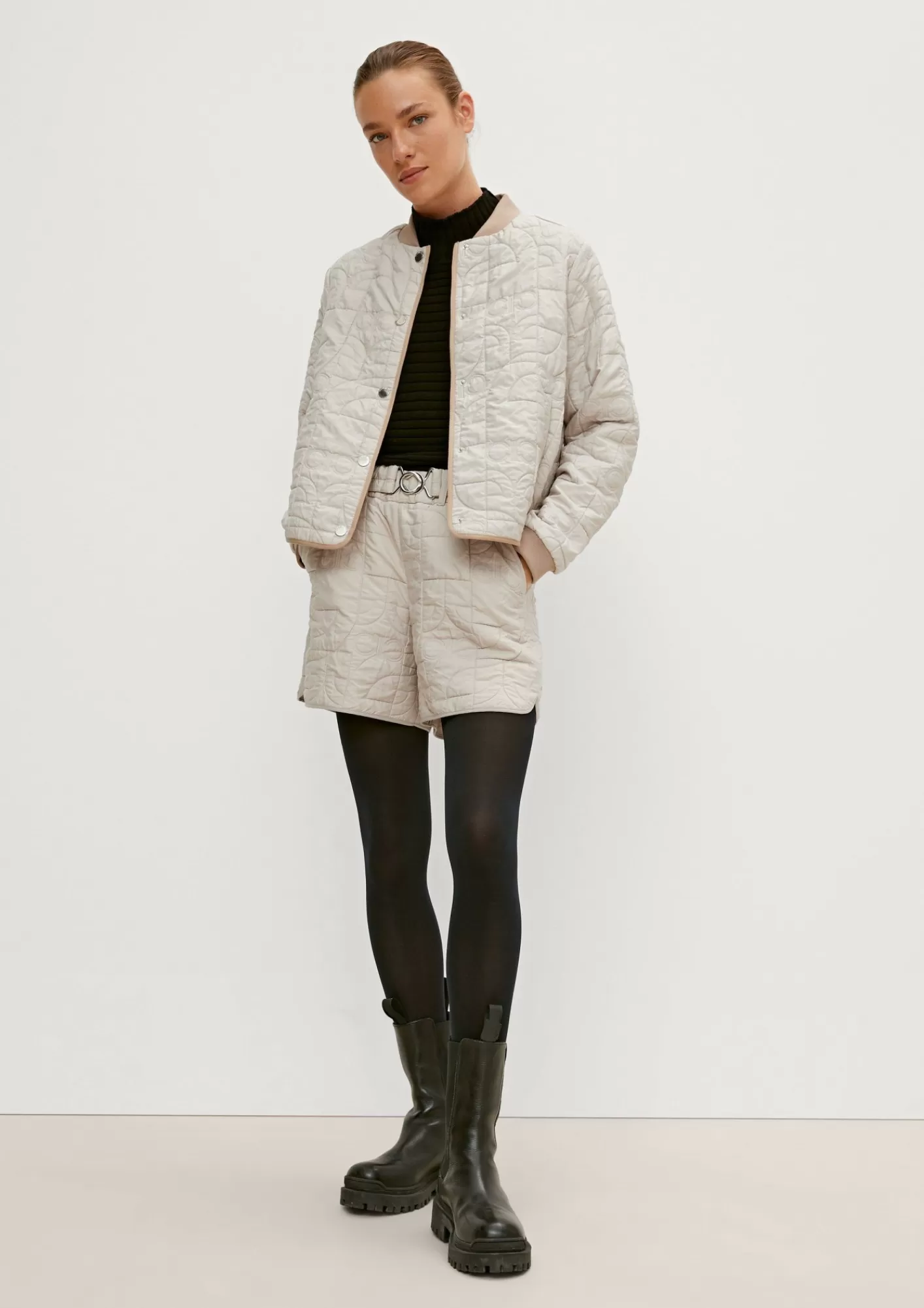 Online Comma Bomberjacke Mit Strukturmuster