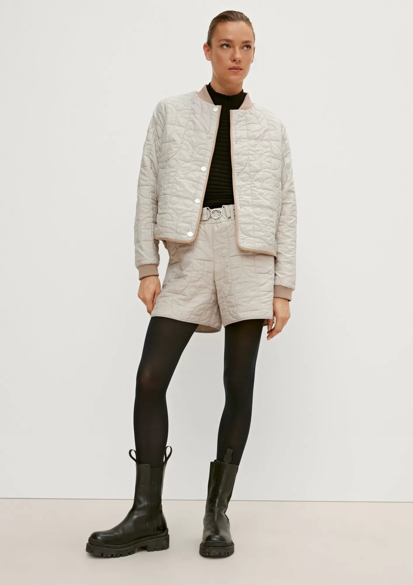 Online Comma Bomberjacke Mit Strukturmuster