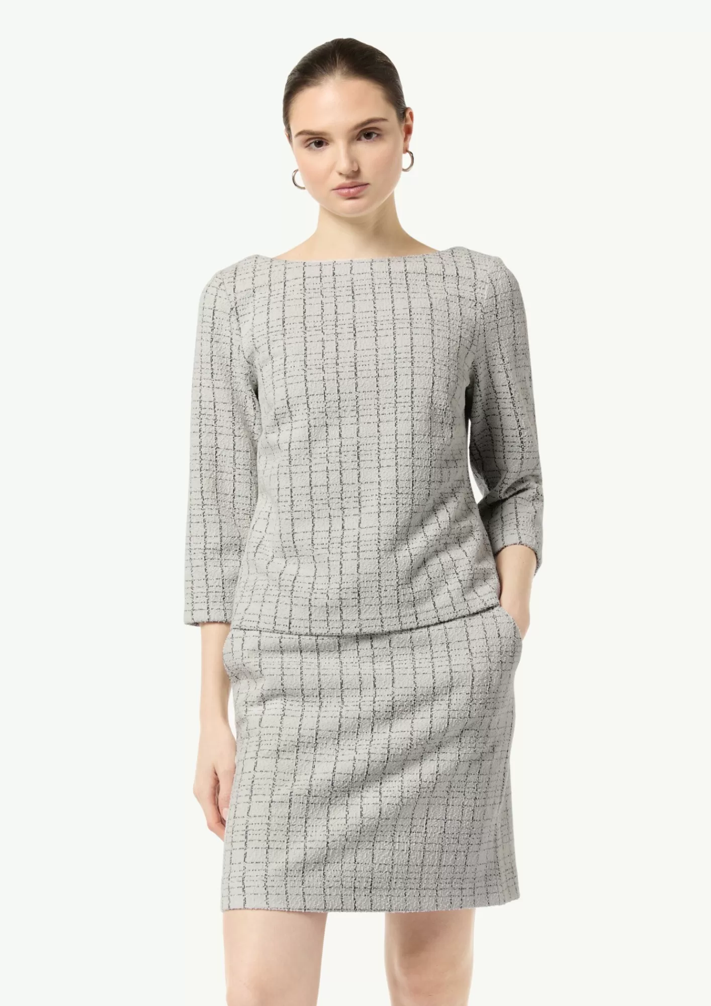 Cheap Comma Boucle-Jerseyshirt Mit Metallic-Garn