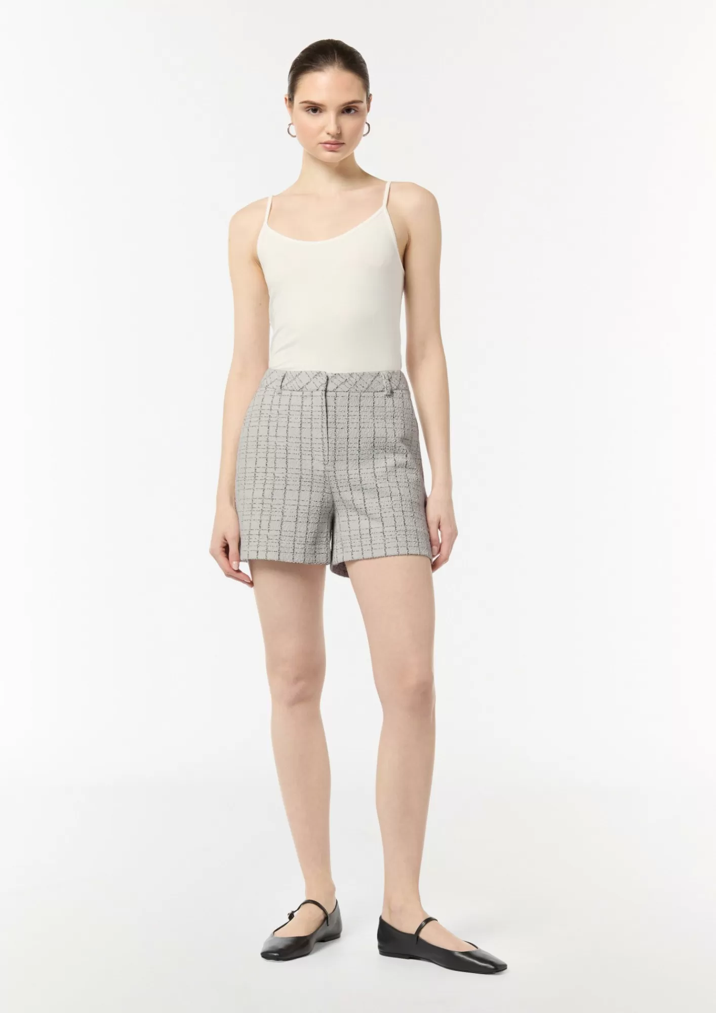Cheap Comma Boucle-Jerseyshorts Mit Metallic-Garn