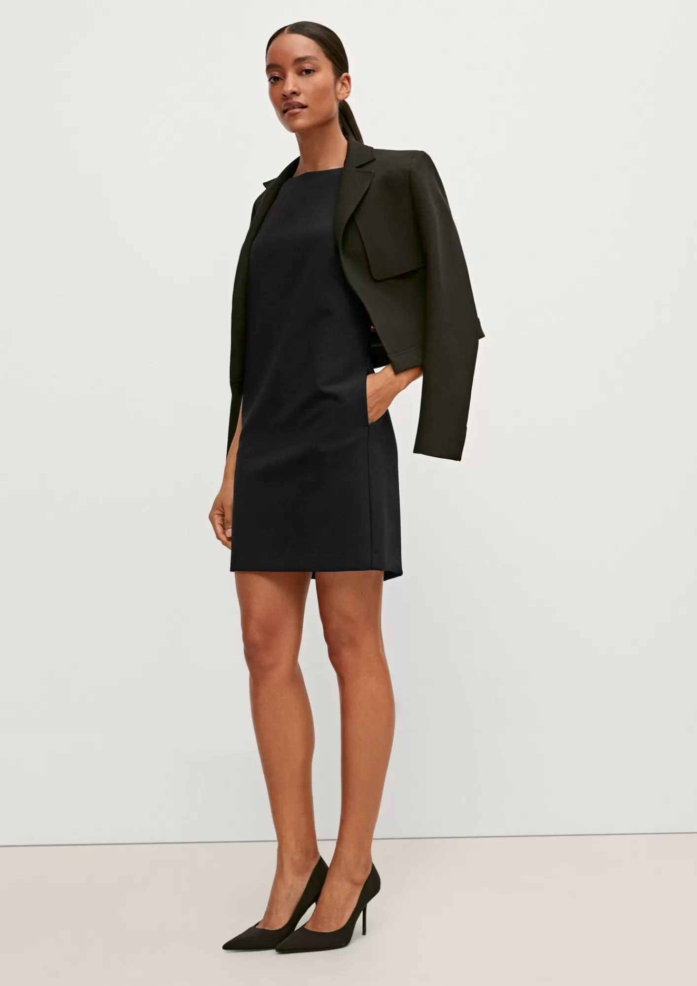 Sale Comma Businesskleid Mit Fischgrat-Muster