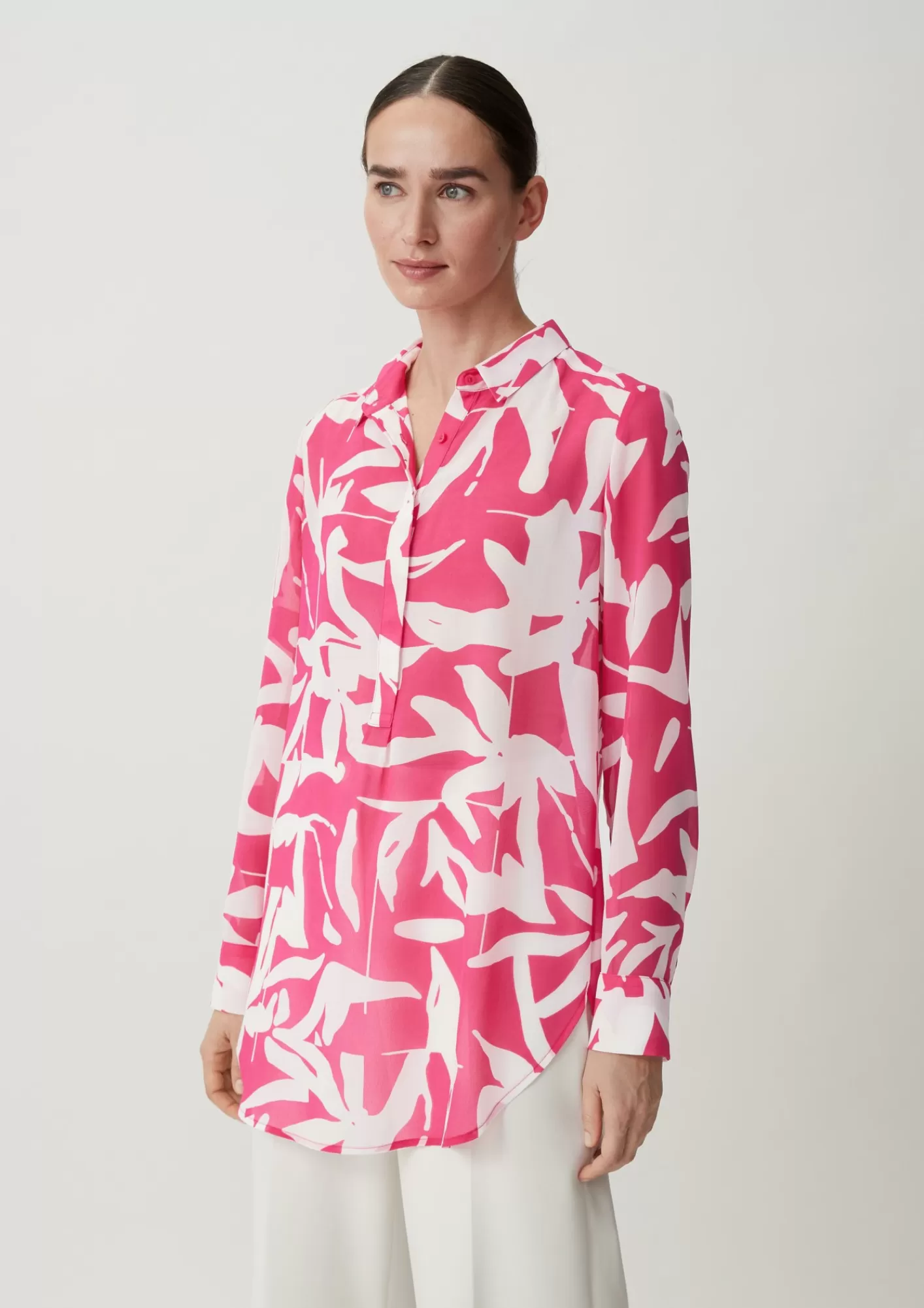 Best Comma Chiffonbluse Mit Allovermuster