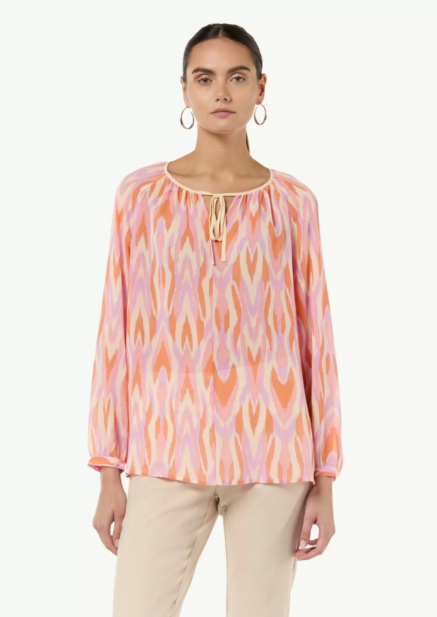 Clearance Comma Chiffonbluse Mit Allovermuster