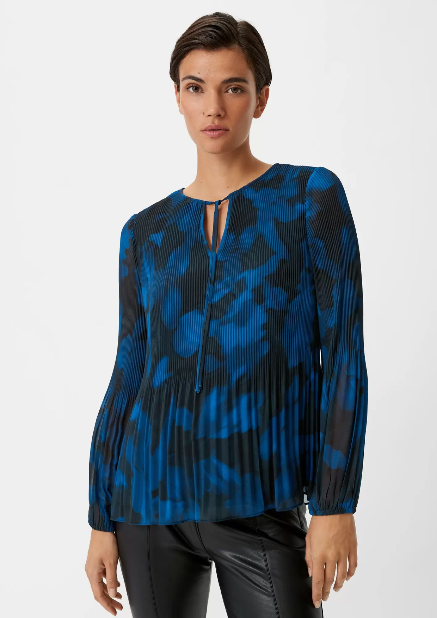 Sale Comma Chiffonbluse Mit Plisseefalten