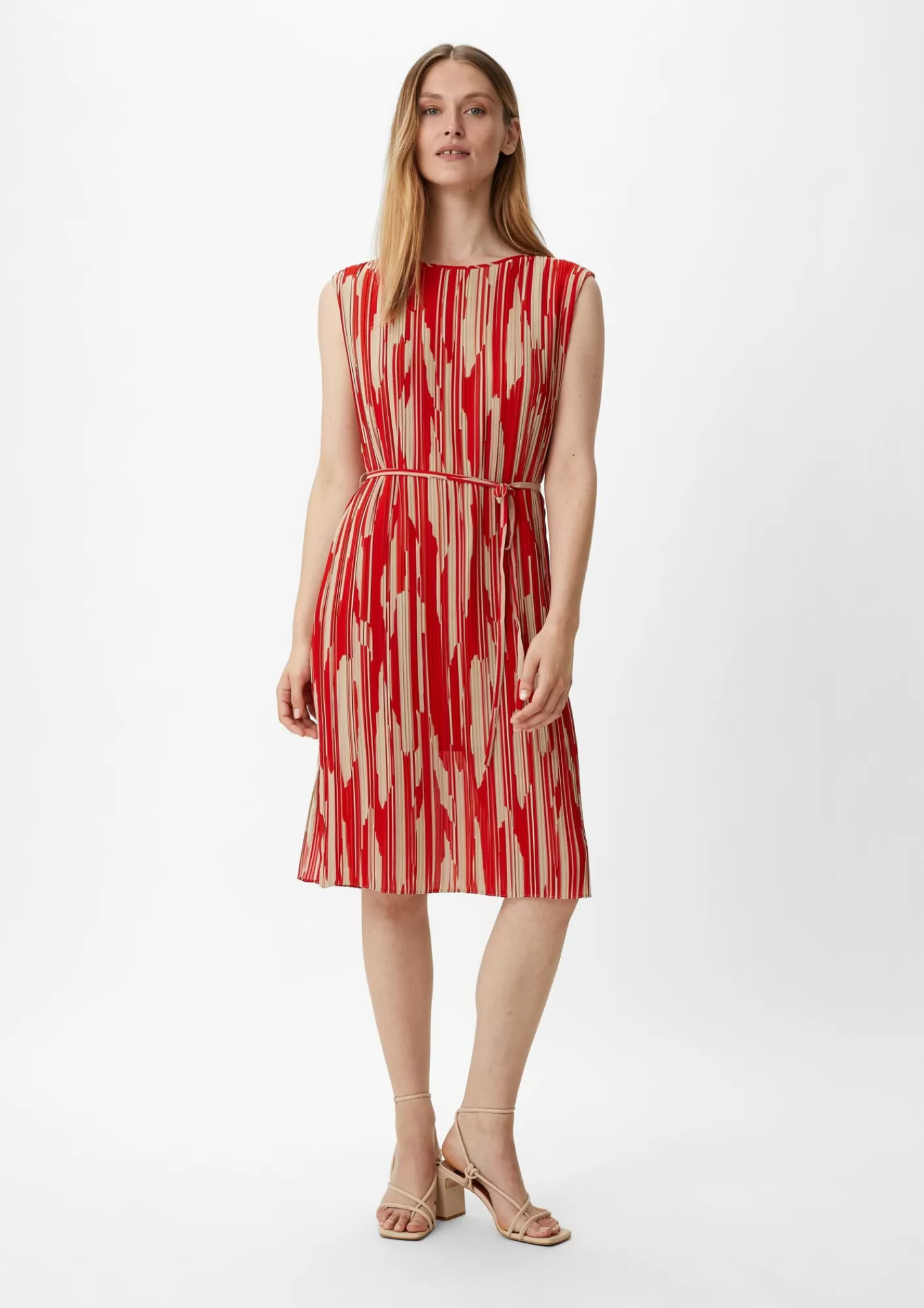 Shop Comma Chiffonkleid Mit Plisseefalten