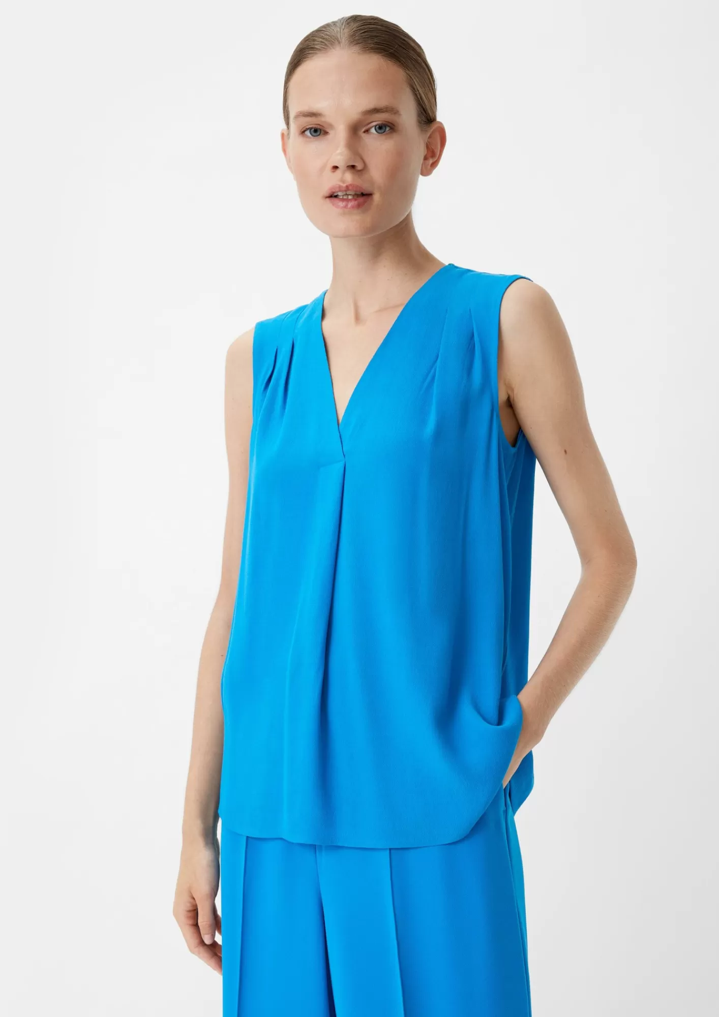 Clearance Comma Crepe-Bluse Aus Viskose