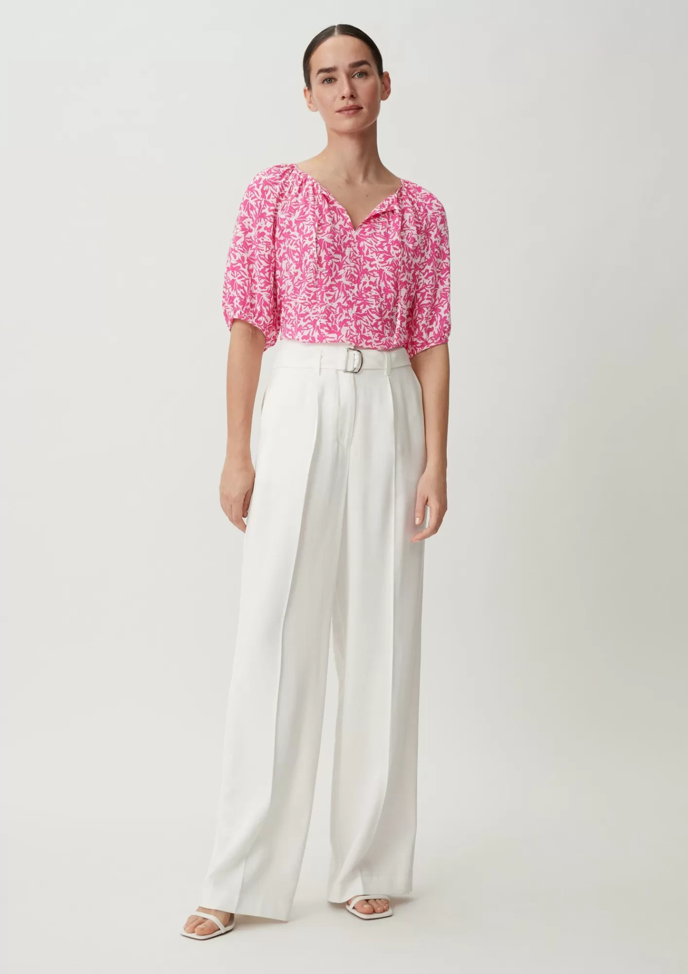 Cheap Comma Crepe-Bluse Mit Raffung