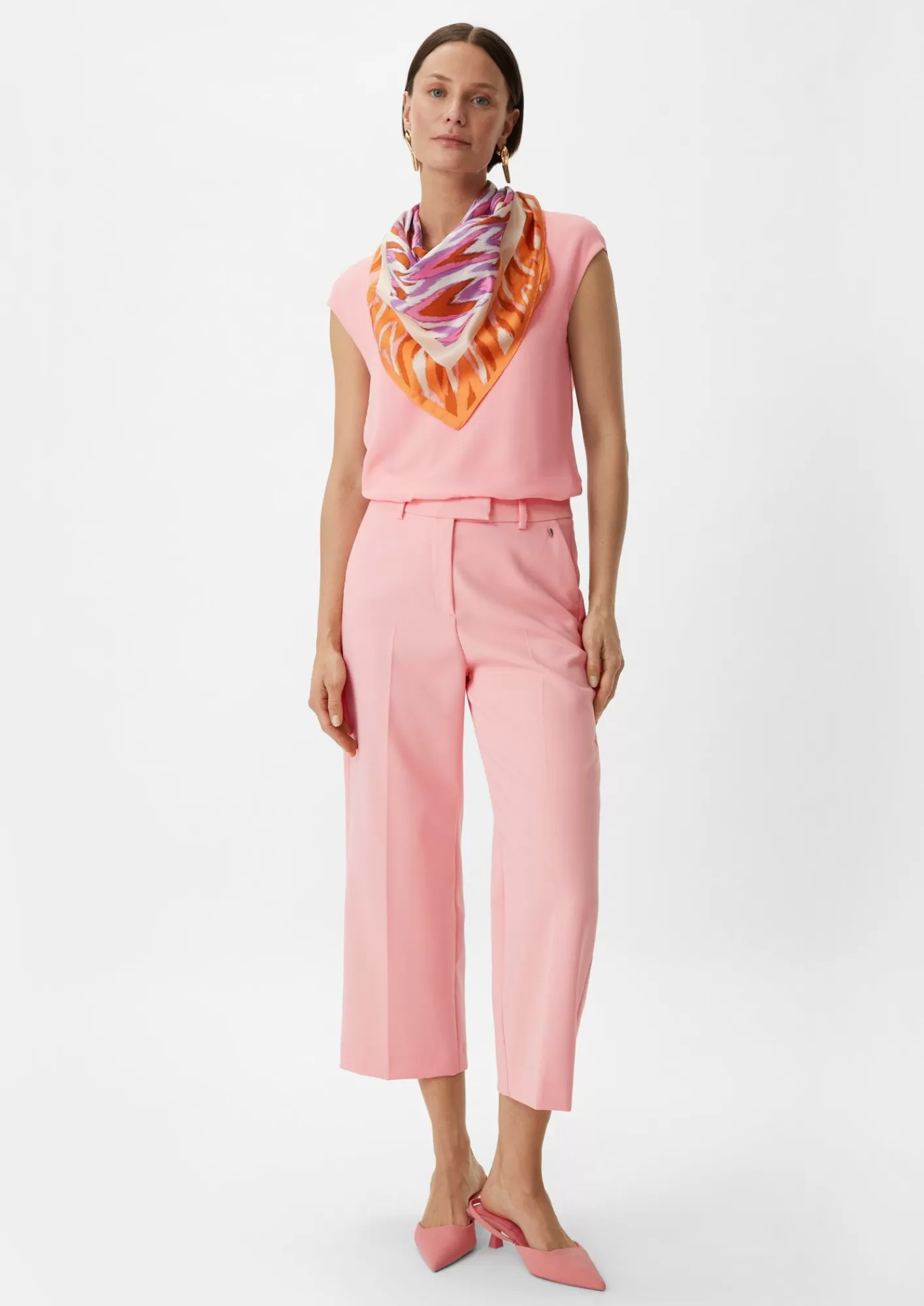 Store Comma Crepe-Bluse Mit Satin-Detail