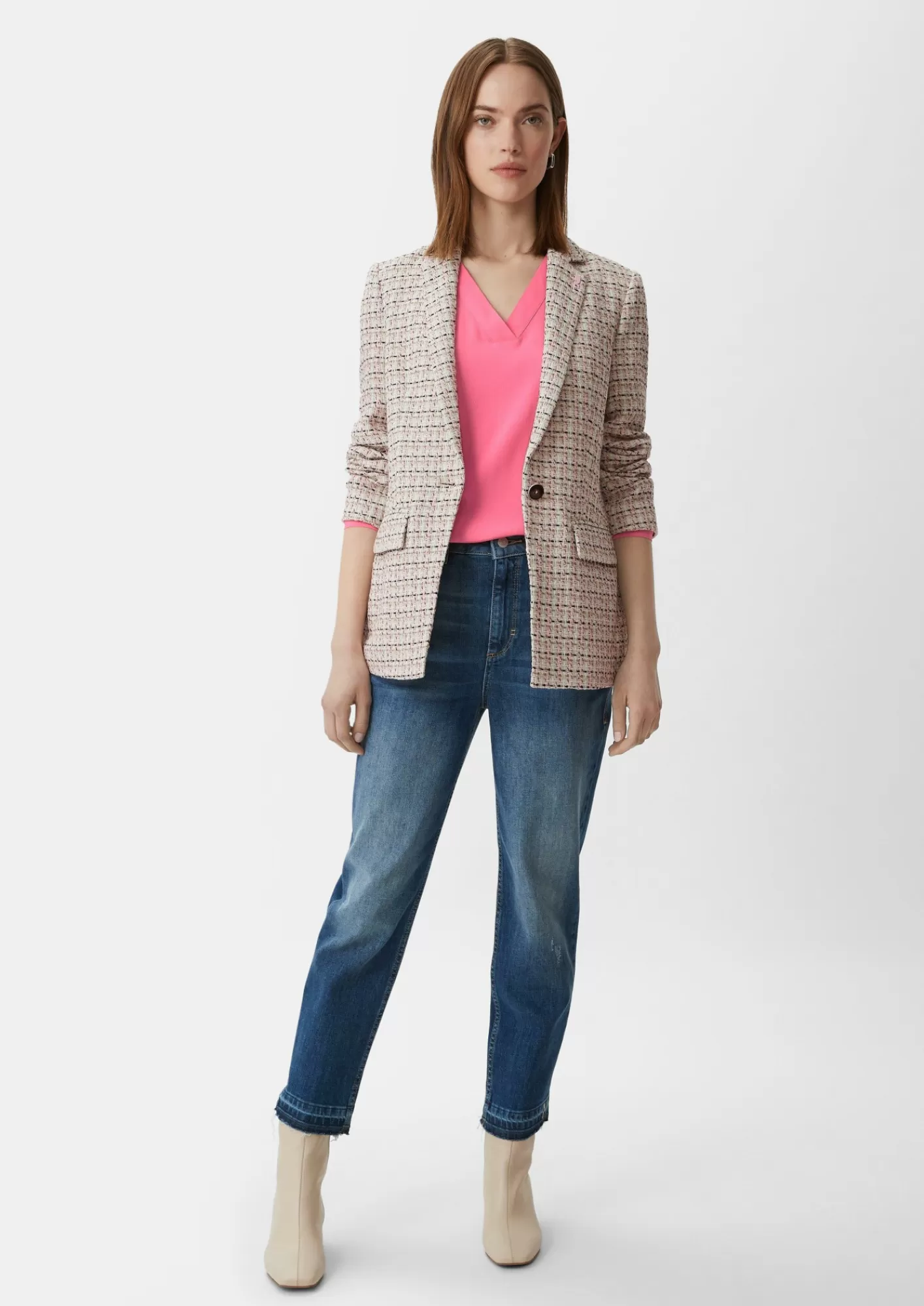 Best Sale Comma Crepebluse Mit V-Ausschnitt