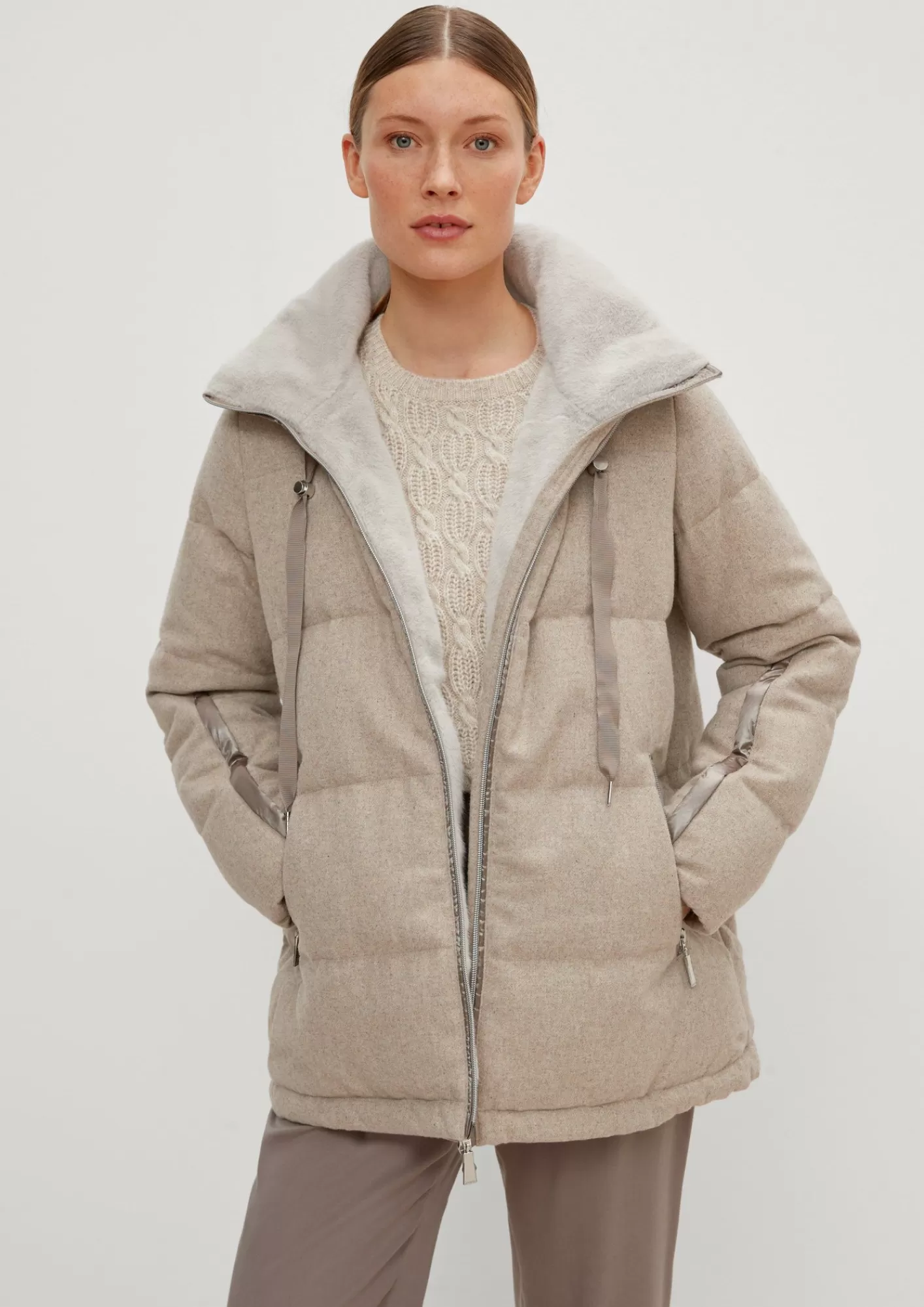 Flash Sale Comma Daunenjacke Aus Wollmix