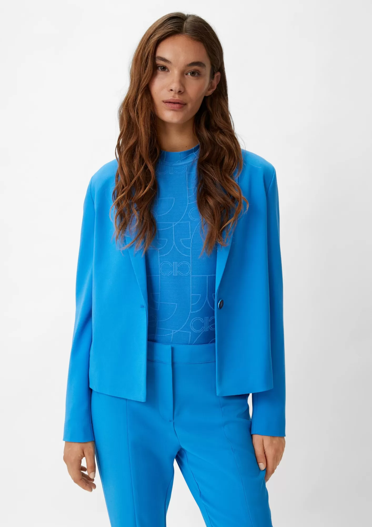 Outlet Comma Elastischer Blazer Aus Viskosemix