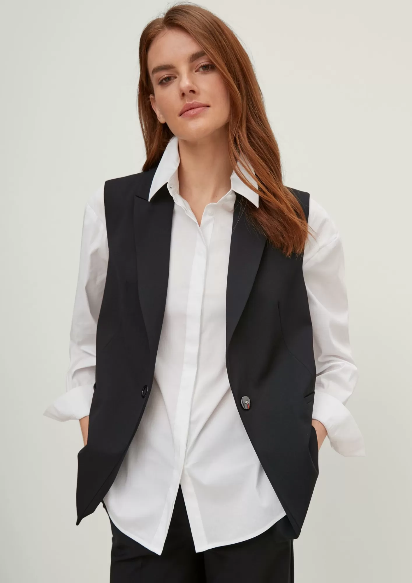 Flash Sale Comma Elegante Weste Aus Viskosemix