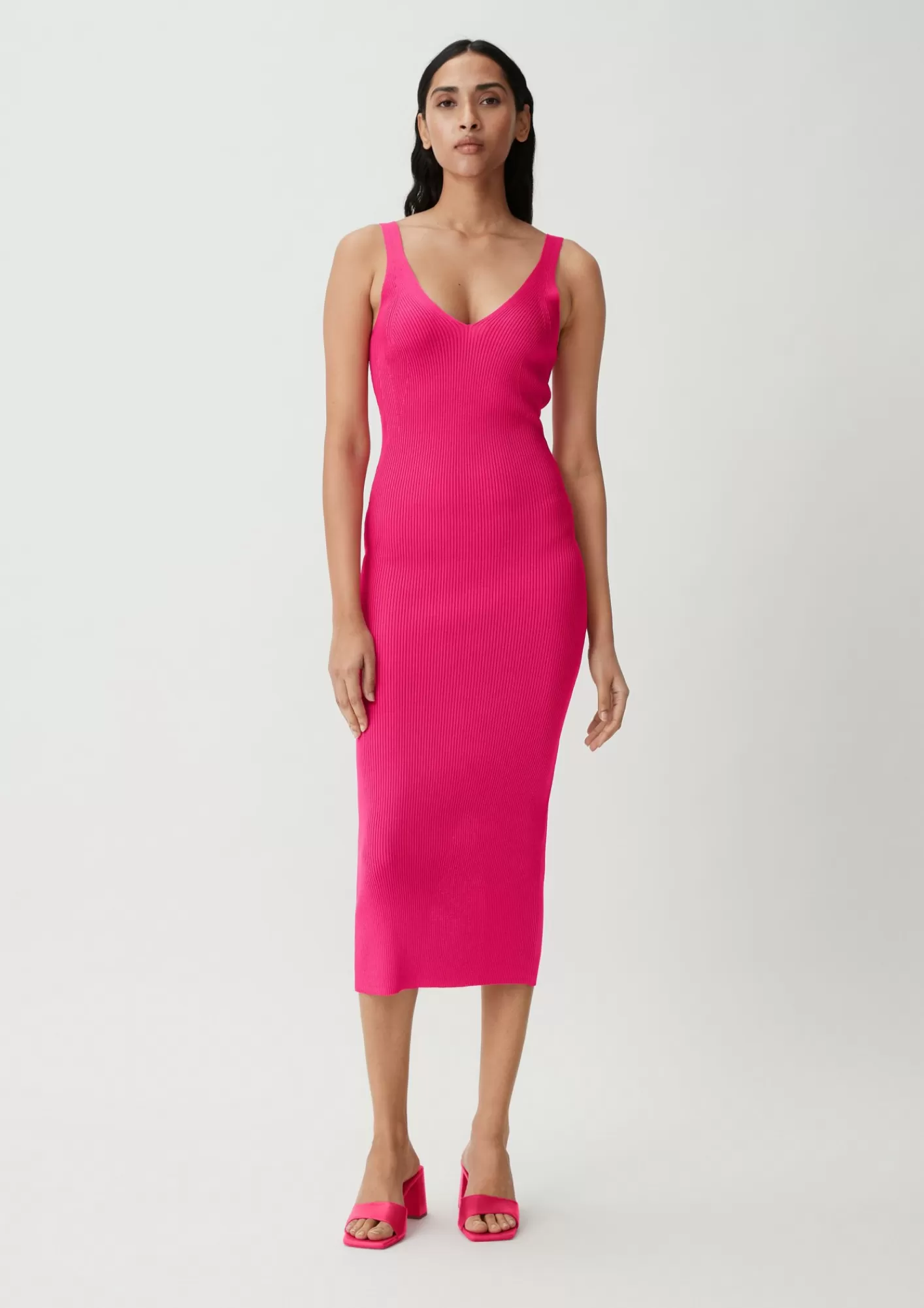 Online Comma Feinstrick-Kleid Aus Viskosemix