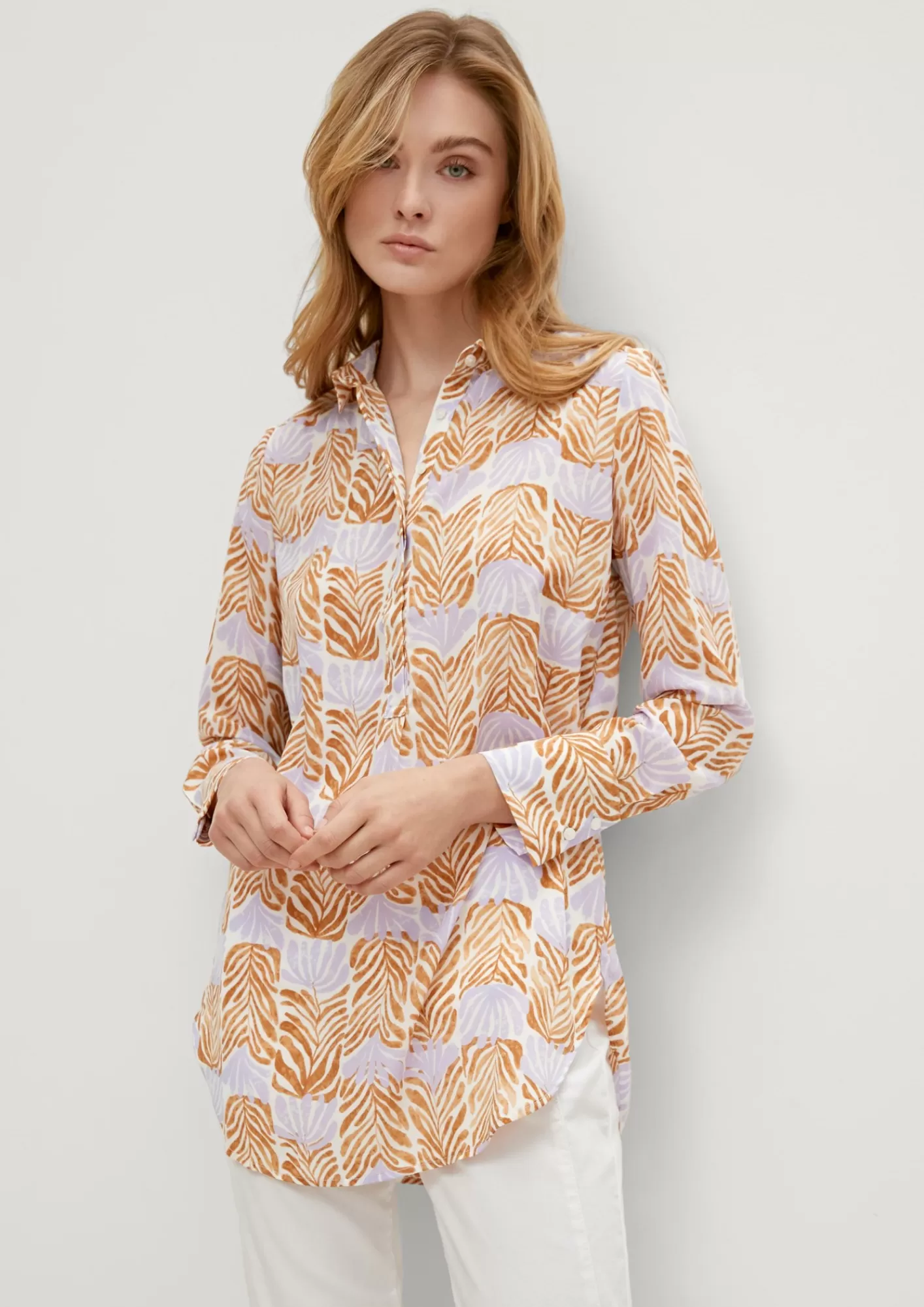 Sale Comma Fliesende Musterbluse