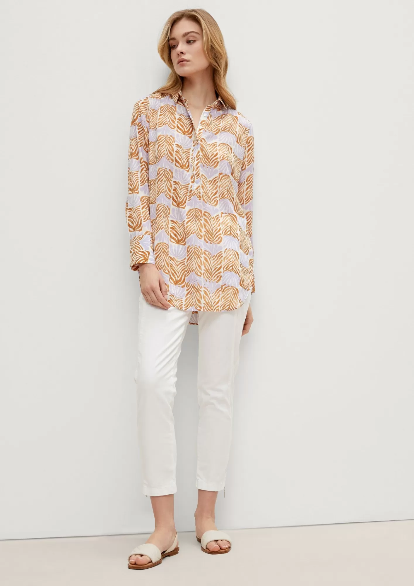 Sale Comma Fliesende Musterbluse