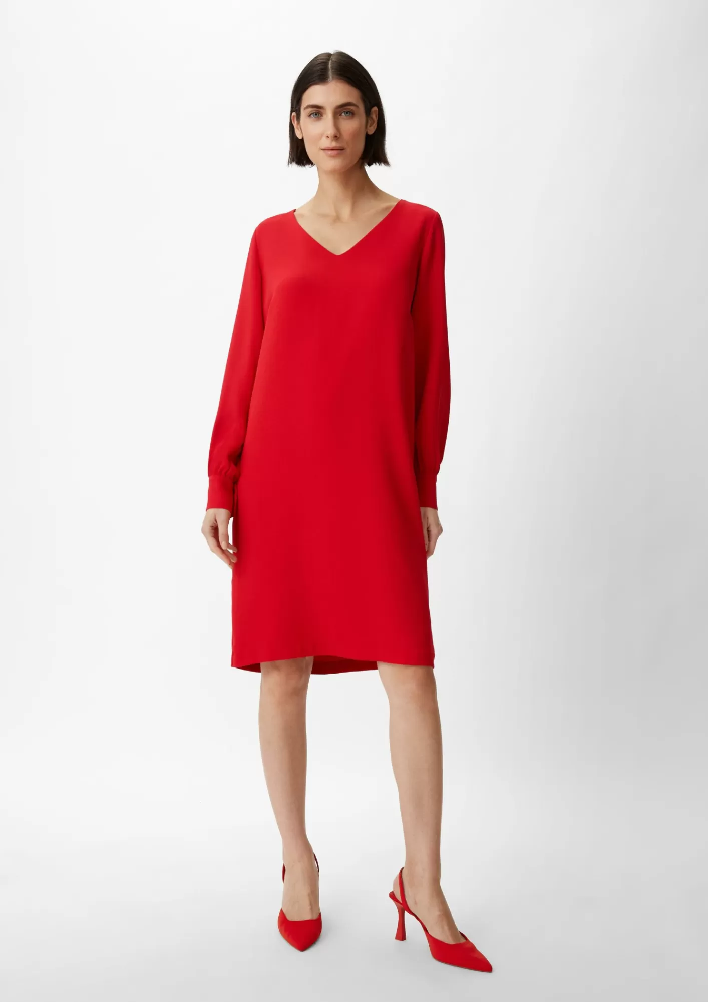 Outlet Comma Fliesendes Kleid Im Loose Fit