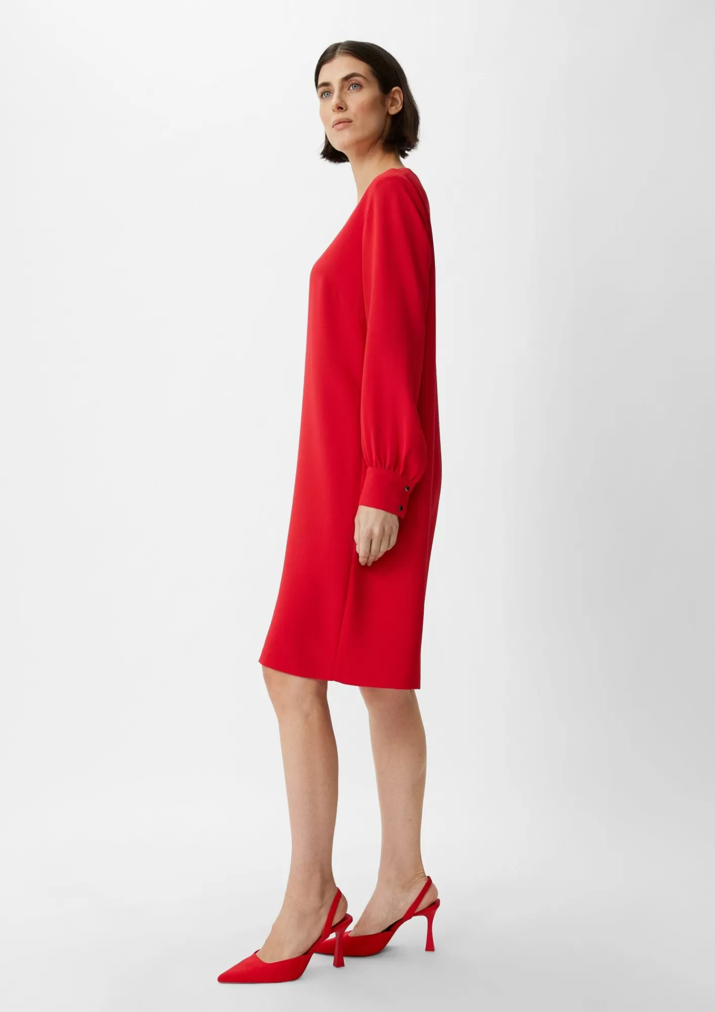 Outlet Comma Fliesendes Kleid Im Loose Fit