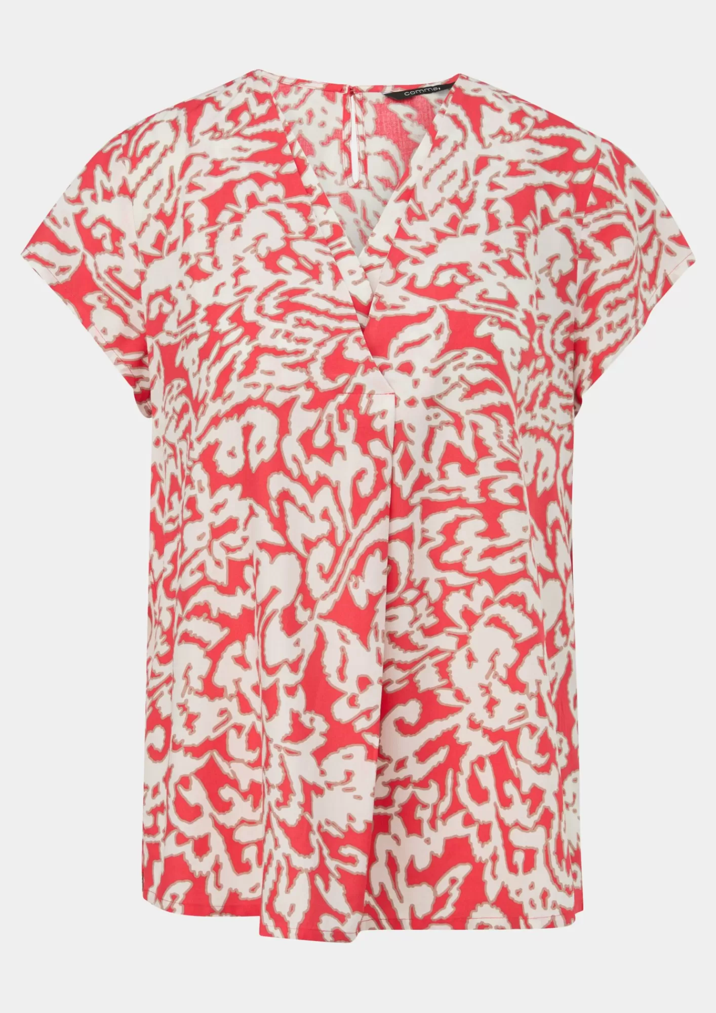 Best Comma Gemusterte Bluse Mit V-Ausschnitt
