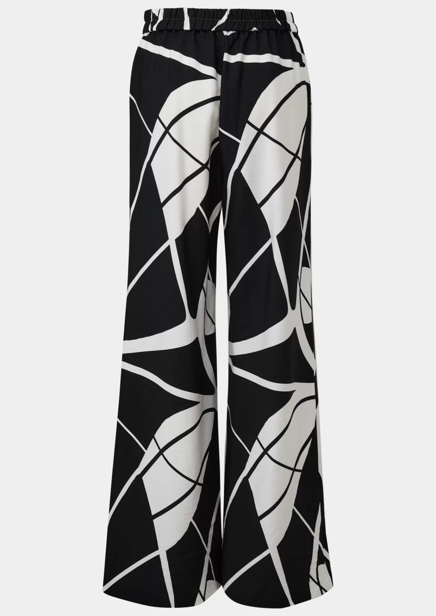 Shop Comma Gemusterte Palazzo-Hose Aus Viskosemix