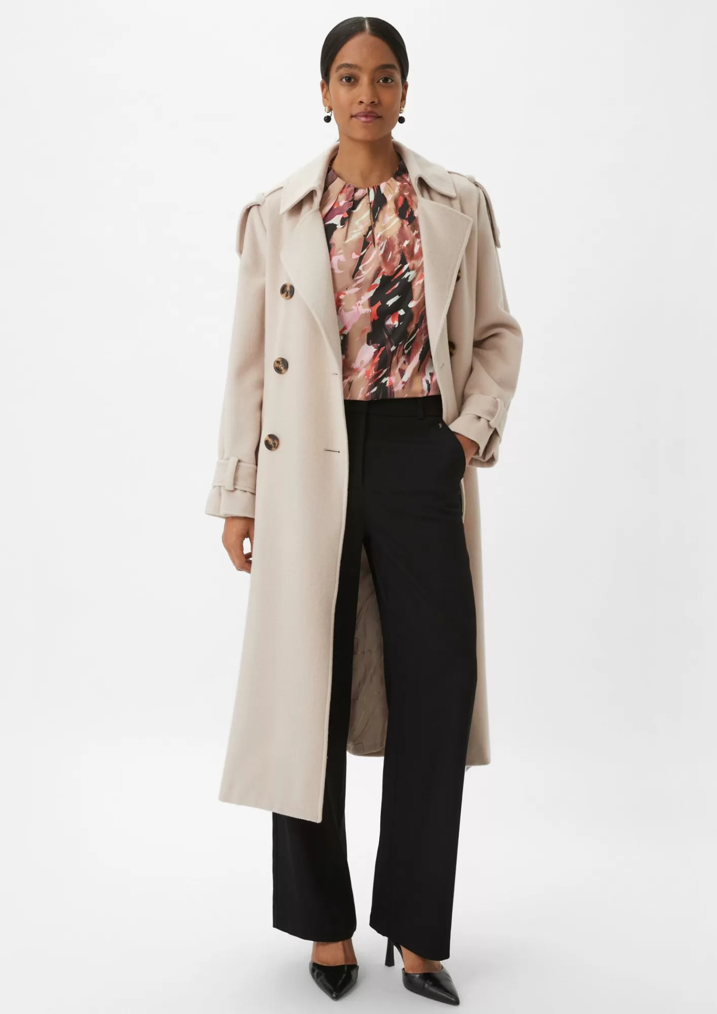 Discount Comma Gemusterte Satinbluse