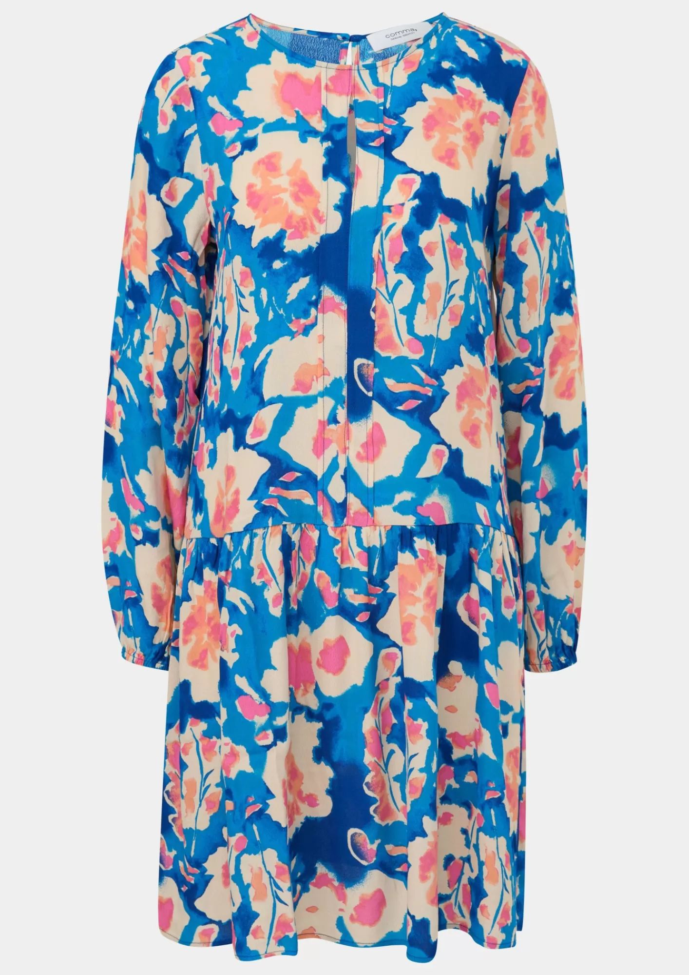 Shop Comma Gemustertes Kleid Mit Raffung