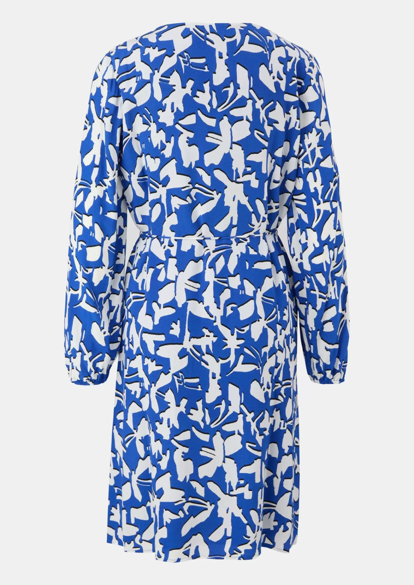 Cheap Comma Gemustertes Midi-Kleid Mit Faltenausschnitt