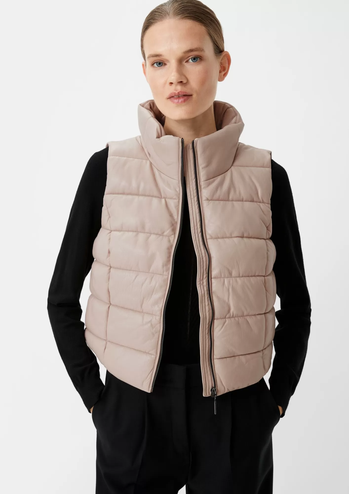 Shop Comma Gesteppte Weste Aus Lederimitat