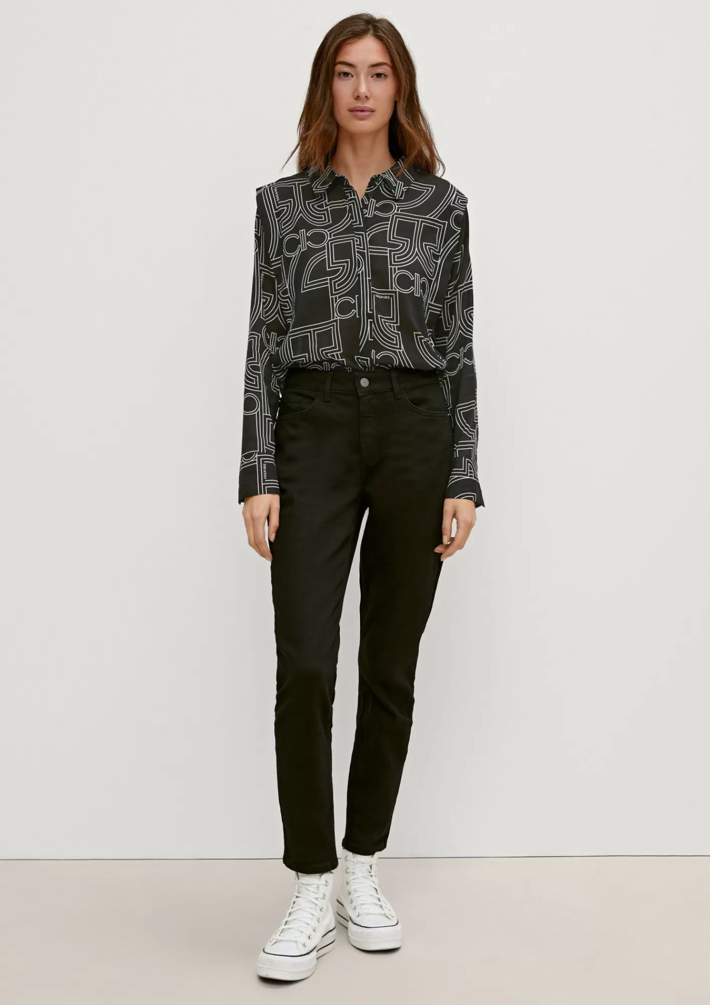 Shop Comma Hemdbluse Mit Allover-Muster