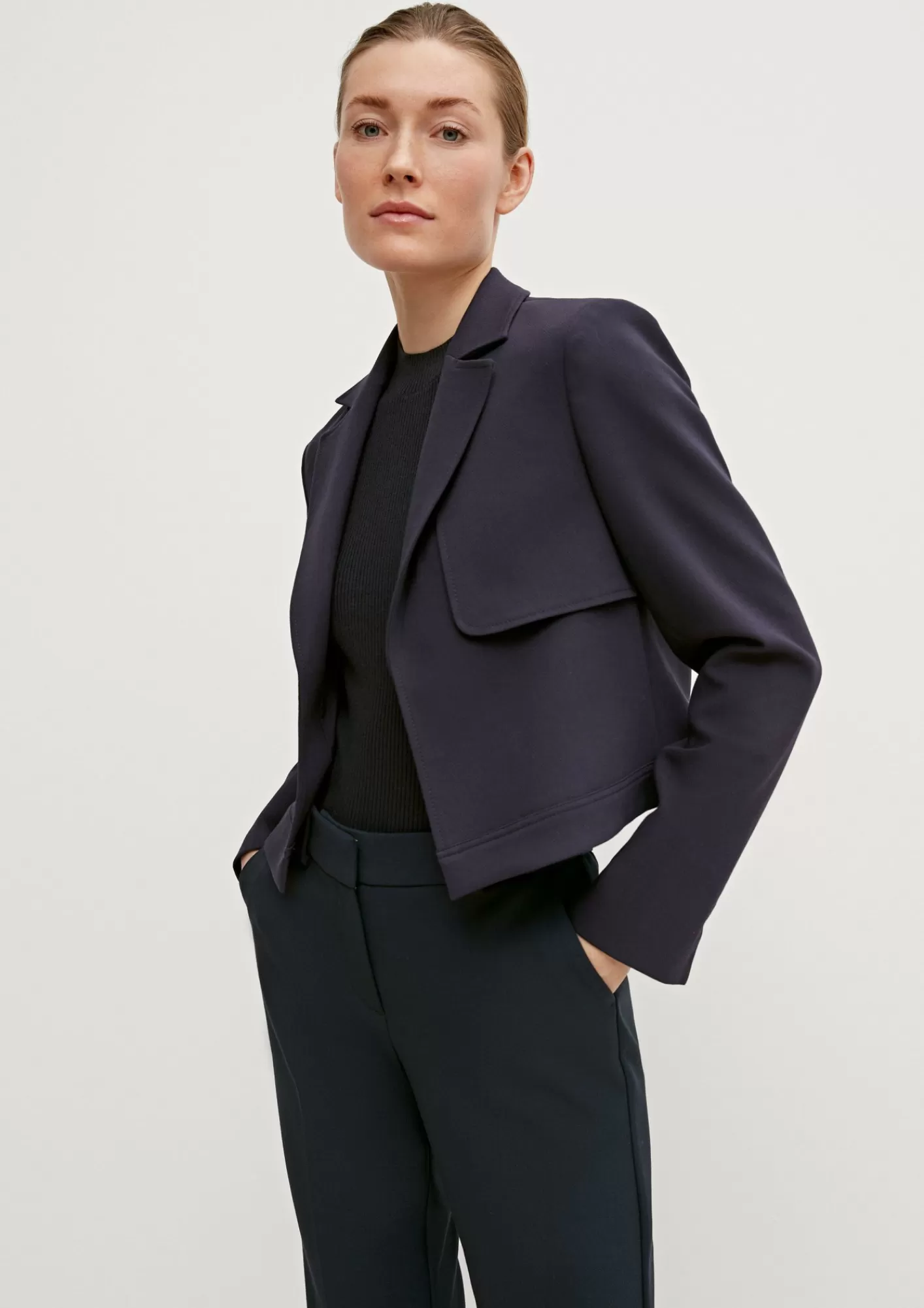 Shop Comma Heringbone-Blazer Aus Viskosemix