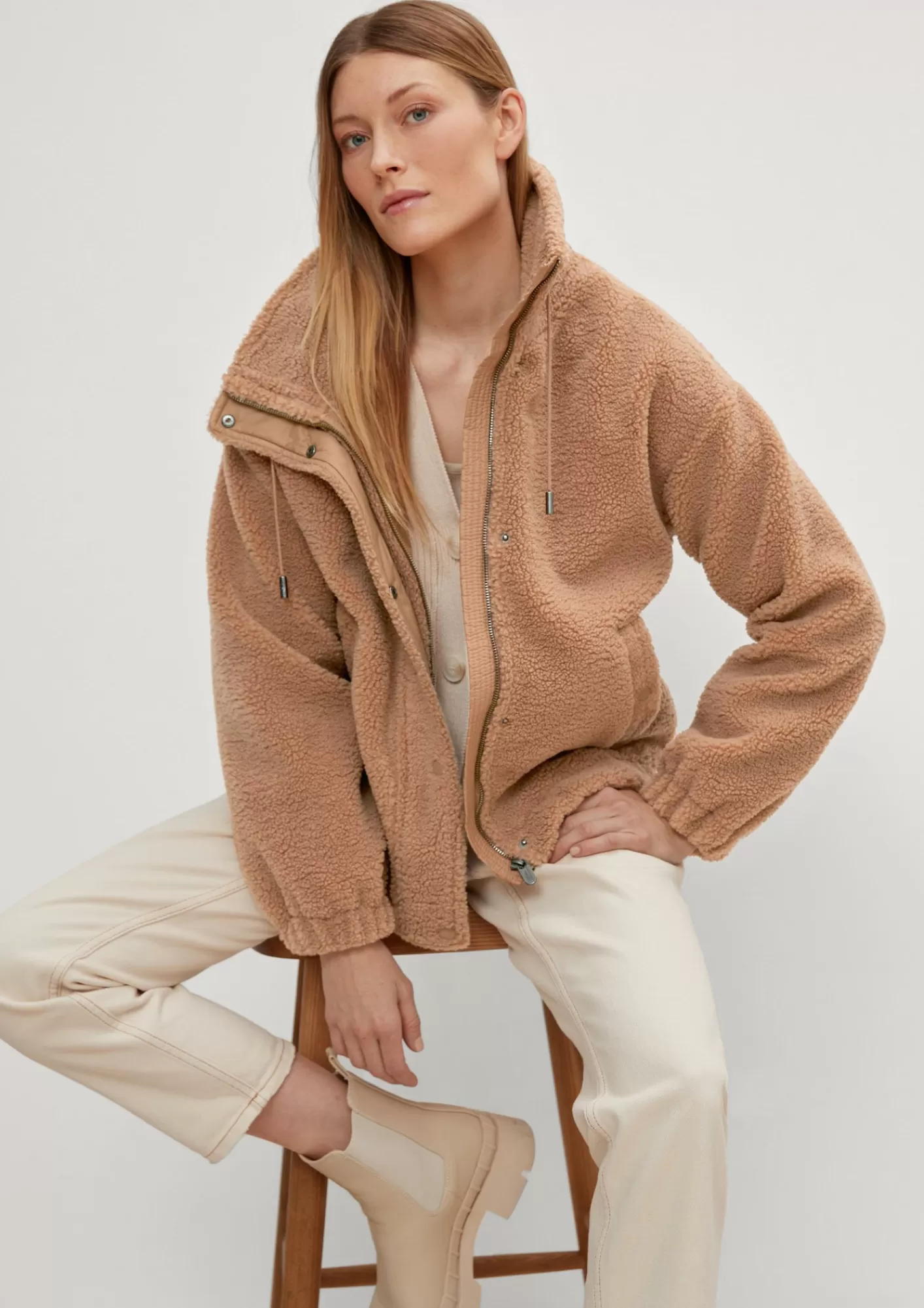 Discount Comma Jacke Aus Teddyplusch