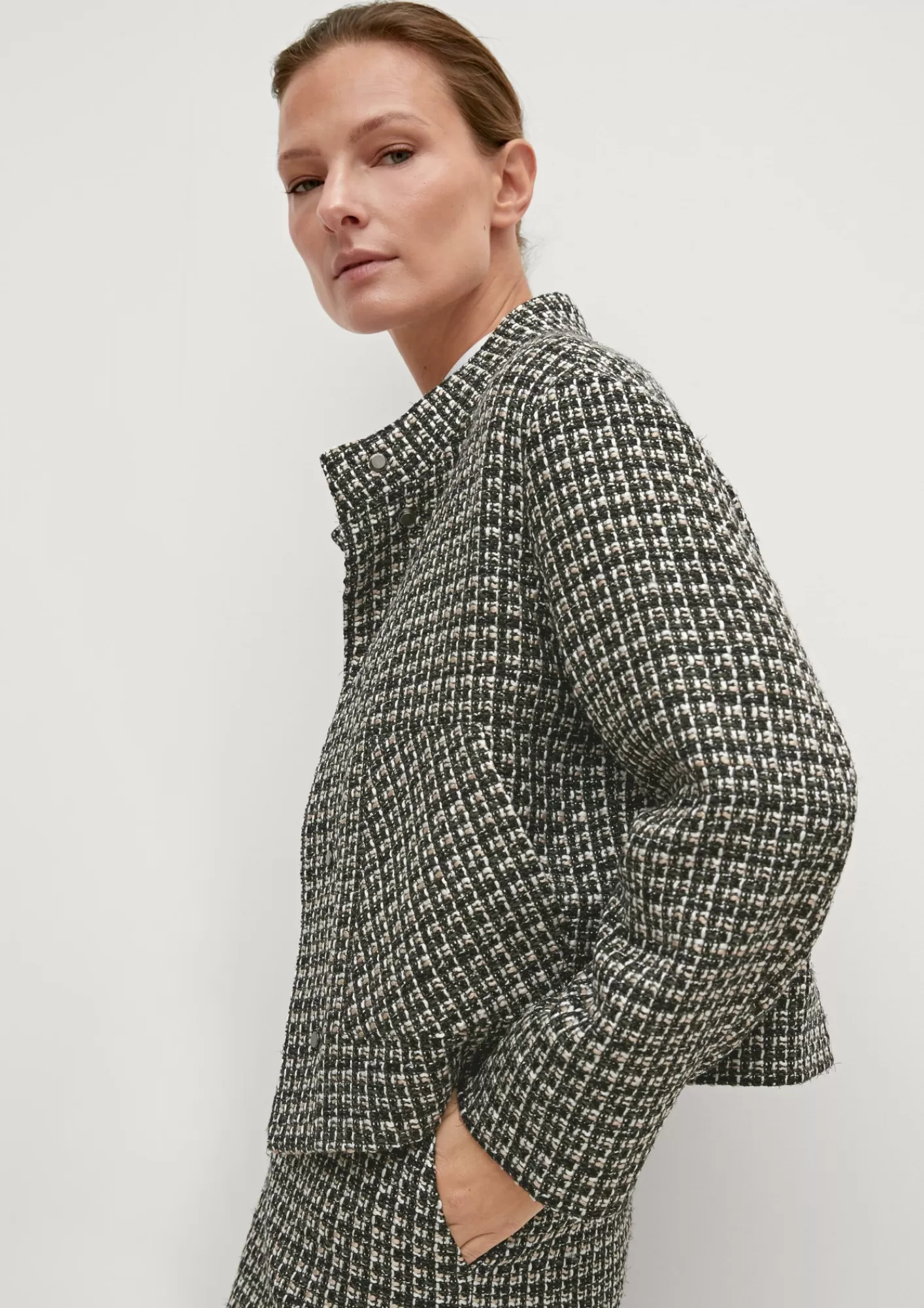 Online Comma Jacke Aus Tweed