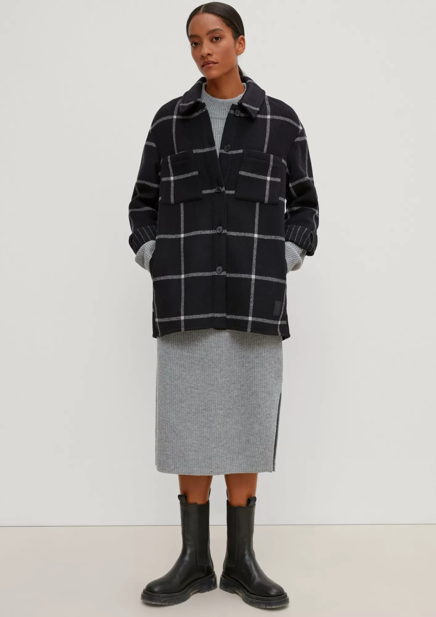 Cheap Comma Jacke Aus Wollmix