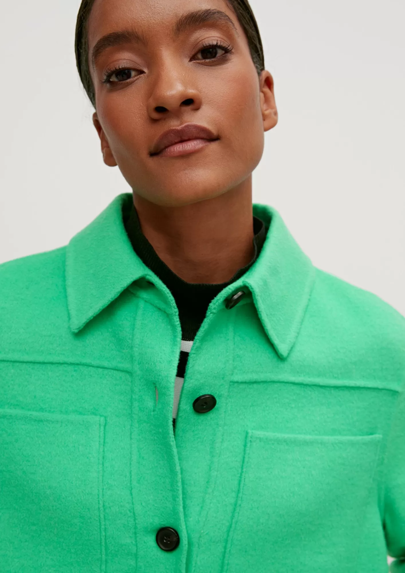 Online Comma Jacke Aus Wollmix