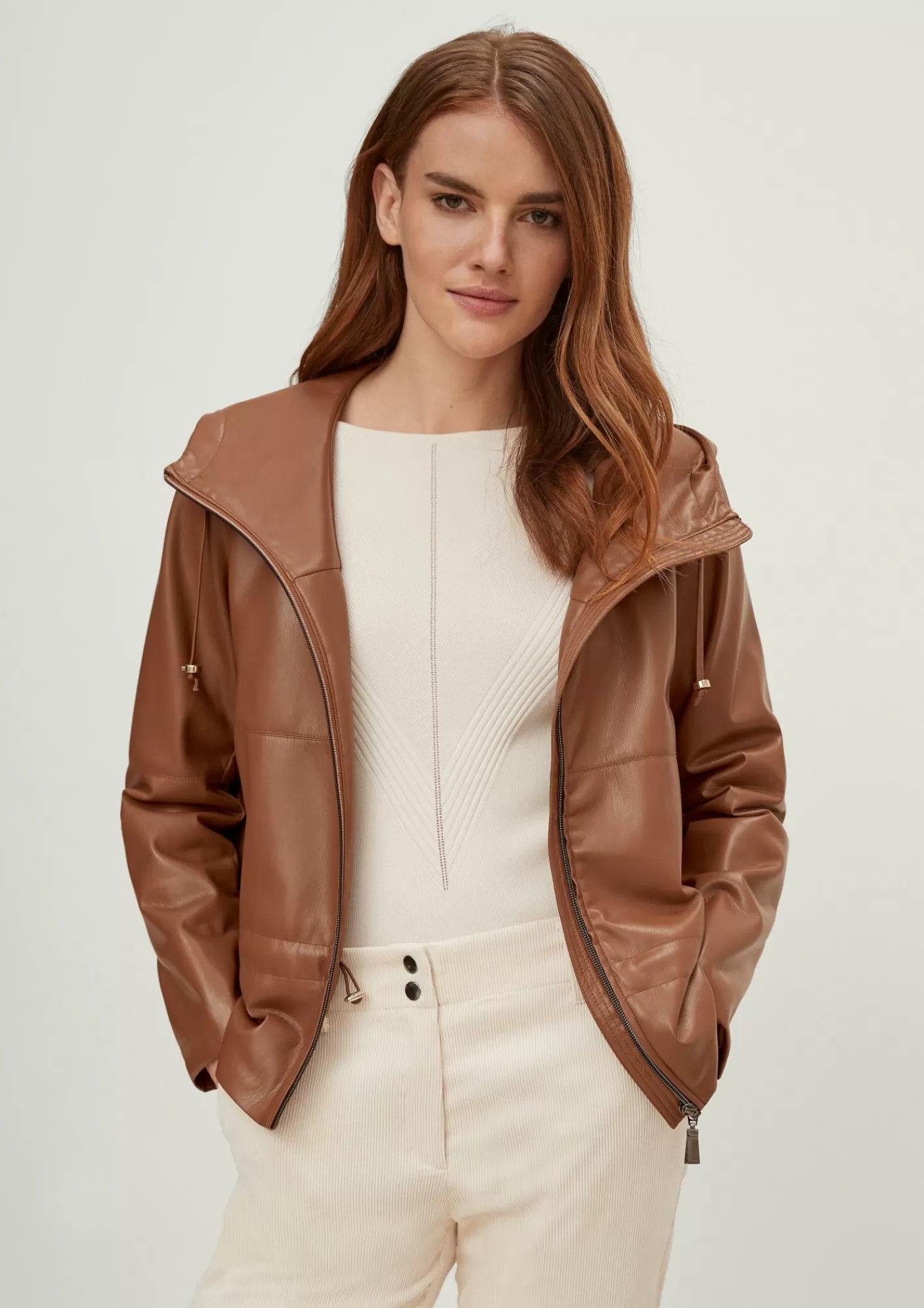 Clearance Comma Jacke In Leder-Optik